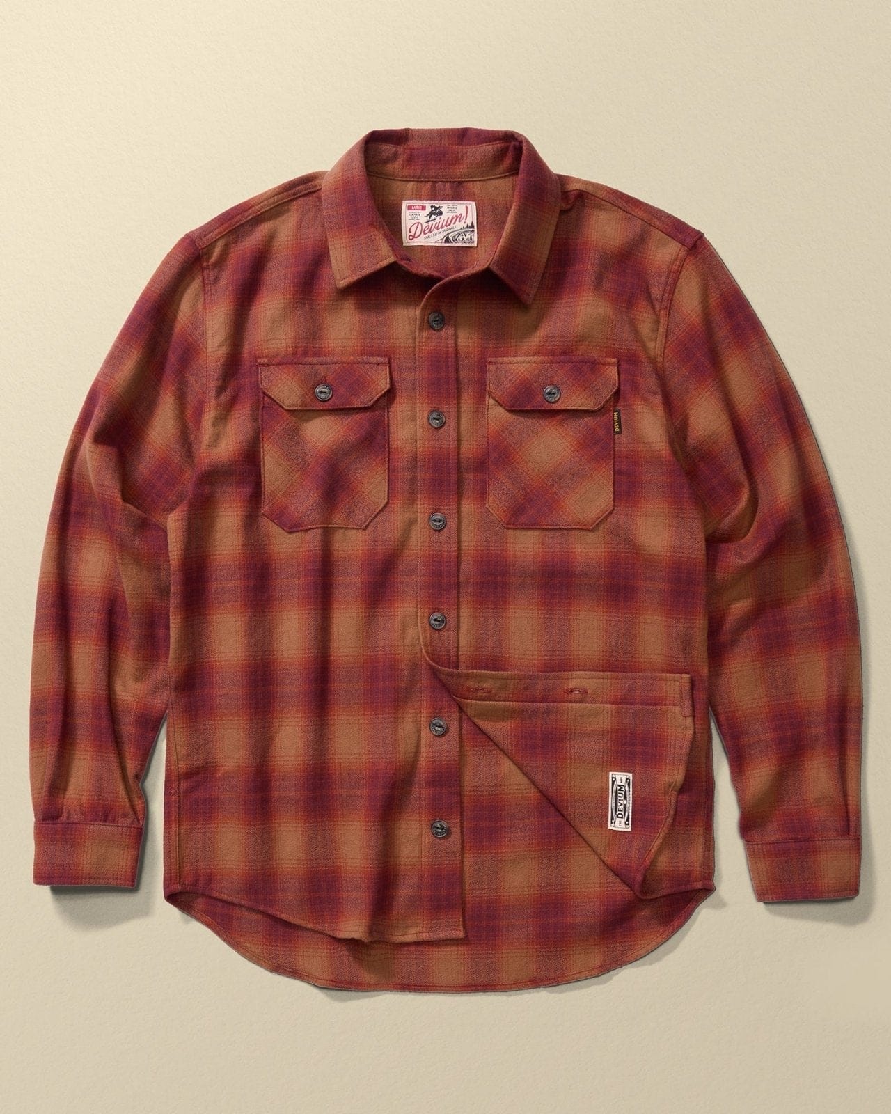Devium Shirts Tequila Sunrise / S Boca Long Sleeve Flannel Shirt