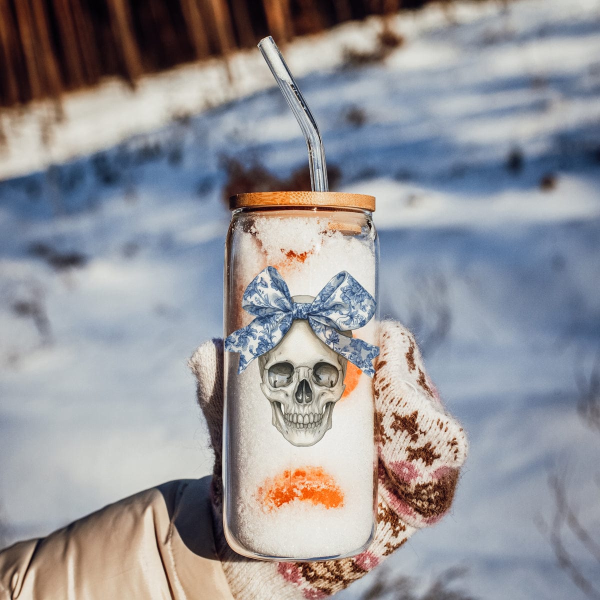 Gia Roma Travel Mug, Coffee Cup, Drinkware Bow Skull 20oz