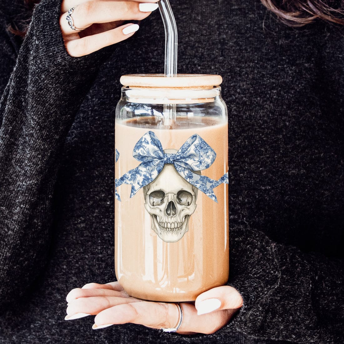Gia Roma Travel Mug, Coffee Cup, Drinkware Bow Skull 20oz