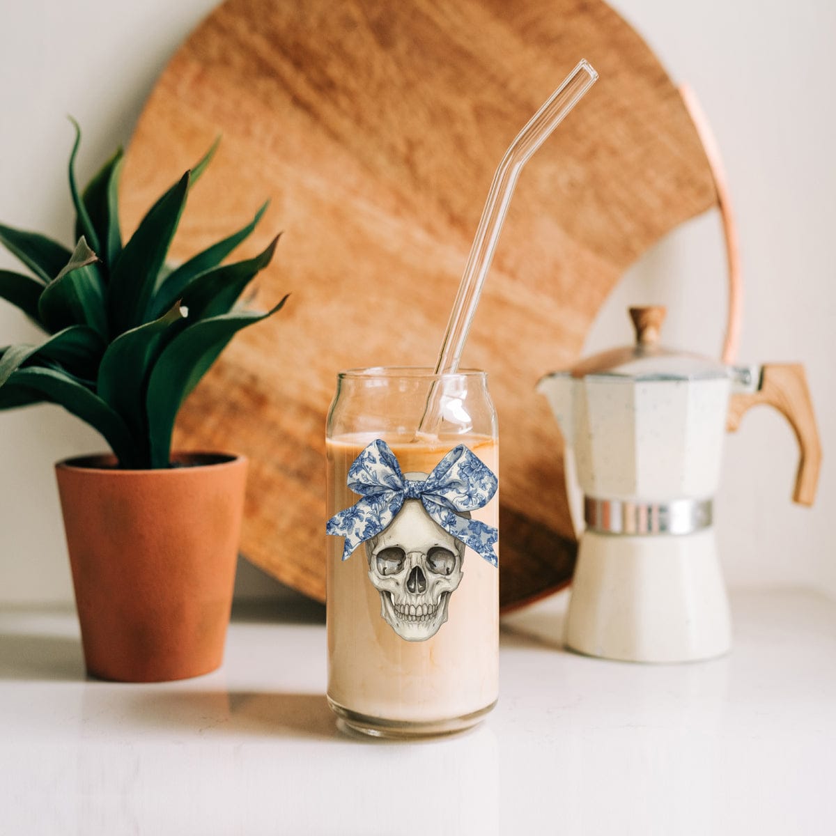 Gia Roma Travel Mug, Coffee Cup, Drinkware Bow Skull 20oz