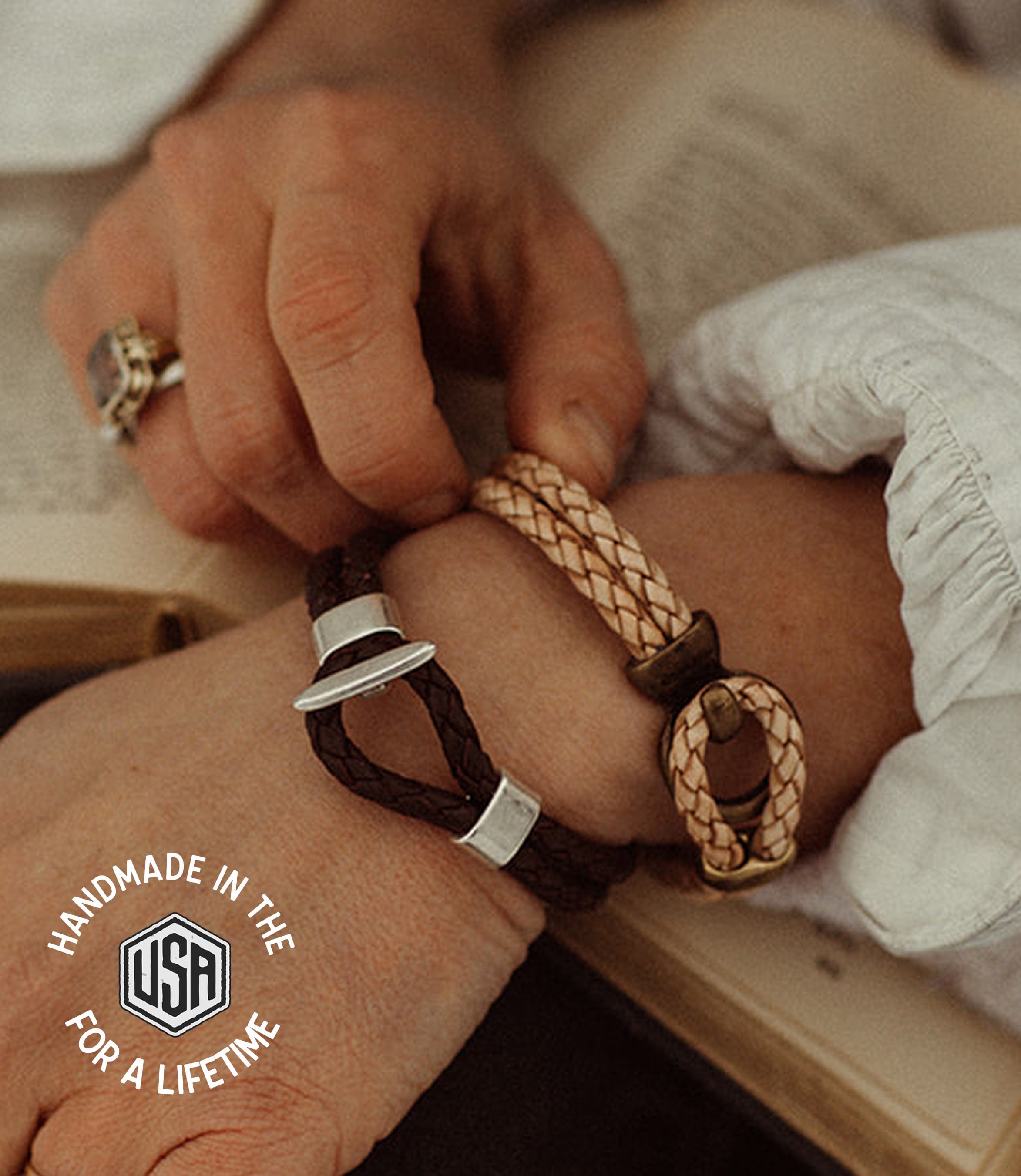 The Local Branch Leather Braided Leather Bracelet - USA Made