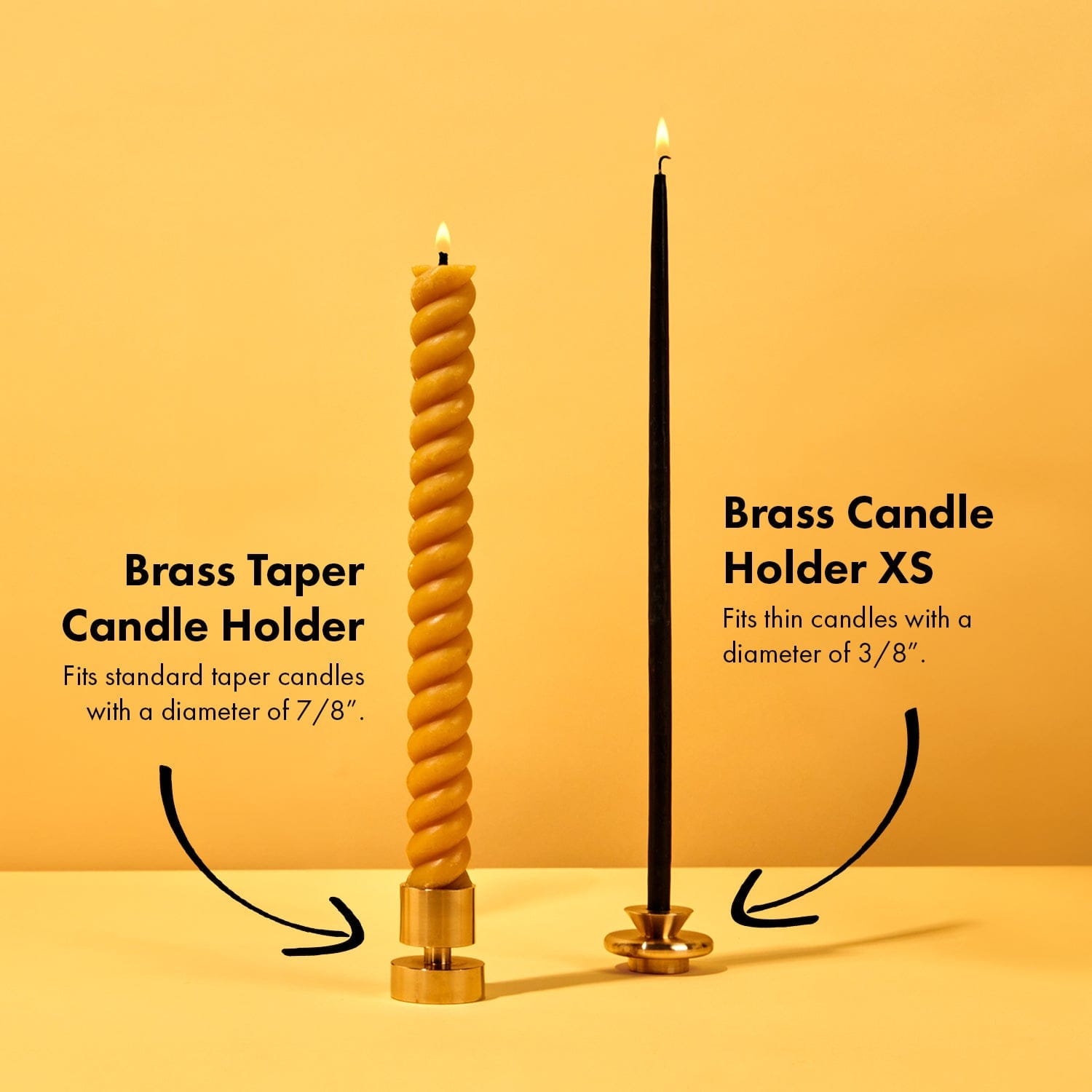 Brass Taper Candle Holder - My American Goods