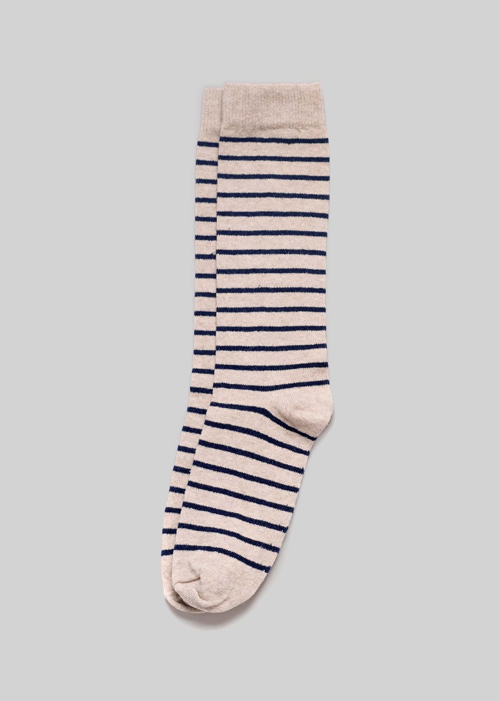 American Trench Socks linen/navy / One Size The Breton Stripe