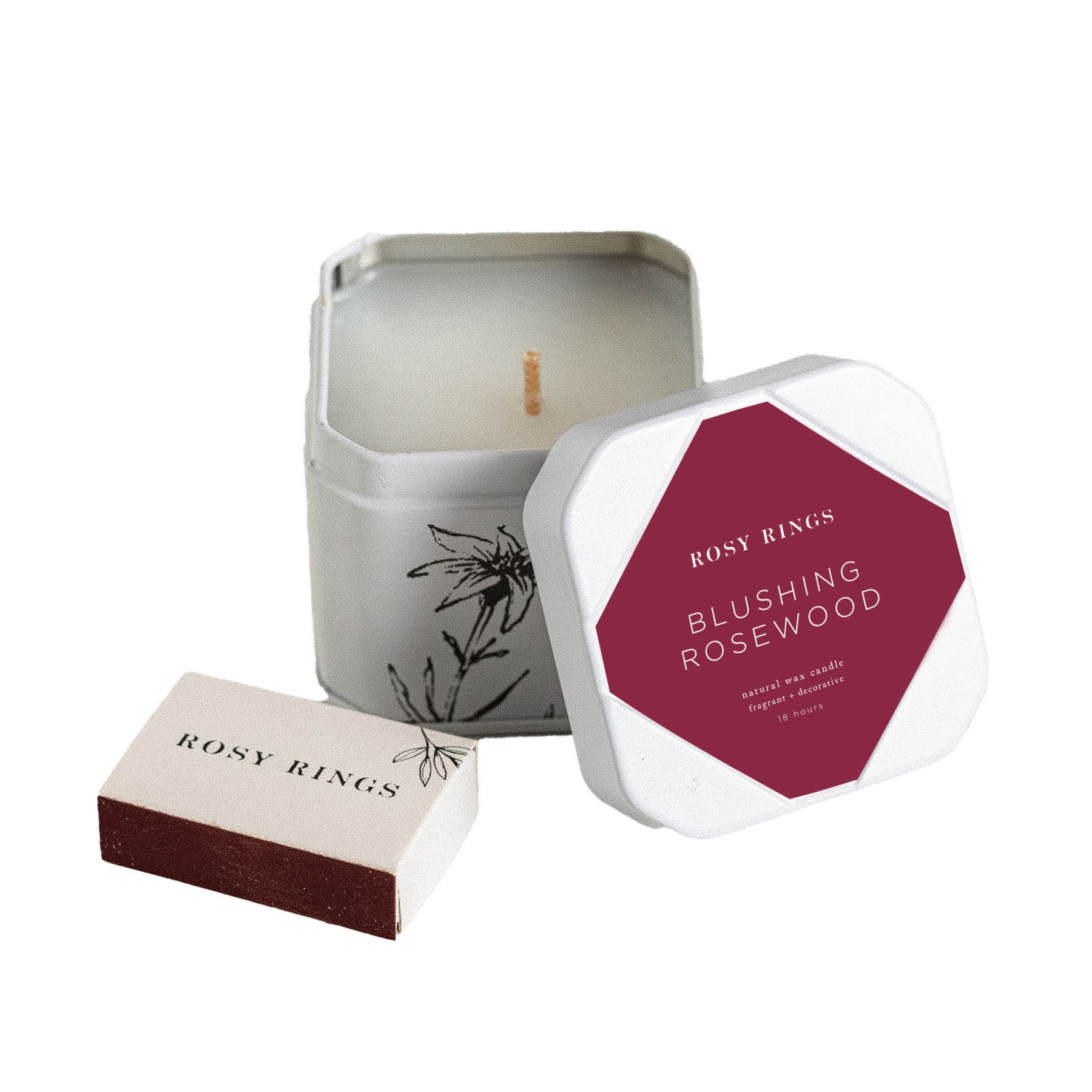 Petite Tin Candle - Blushing Rosewood