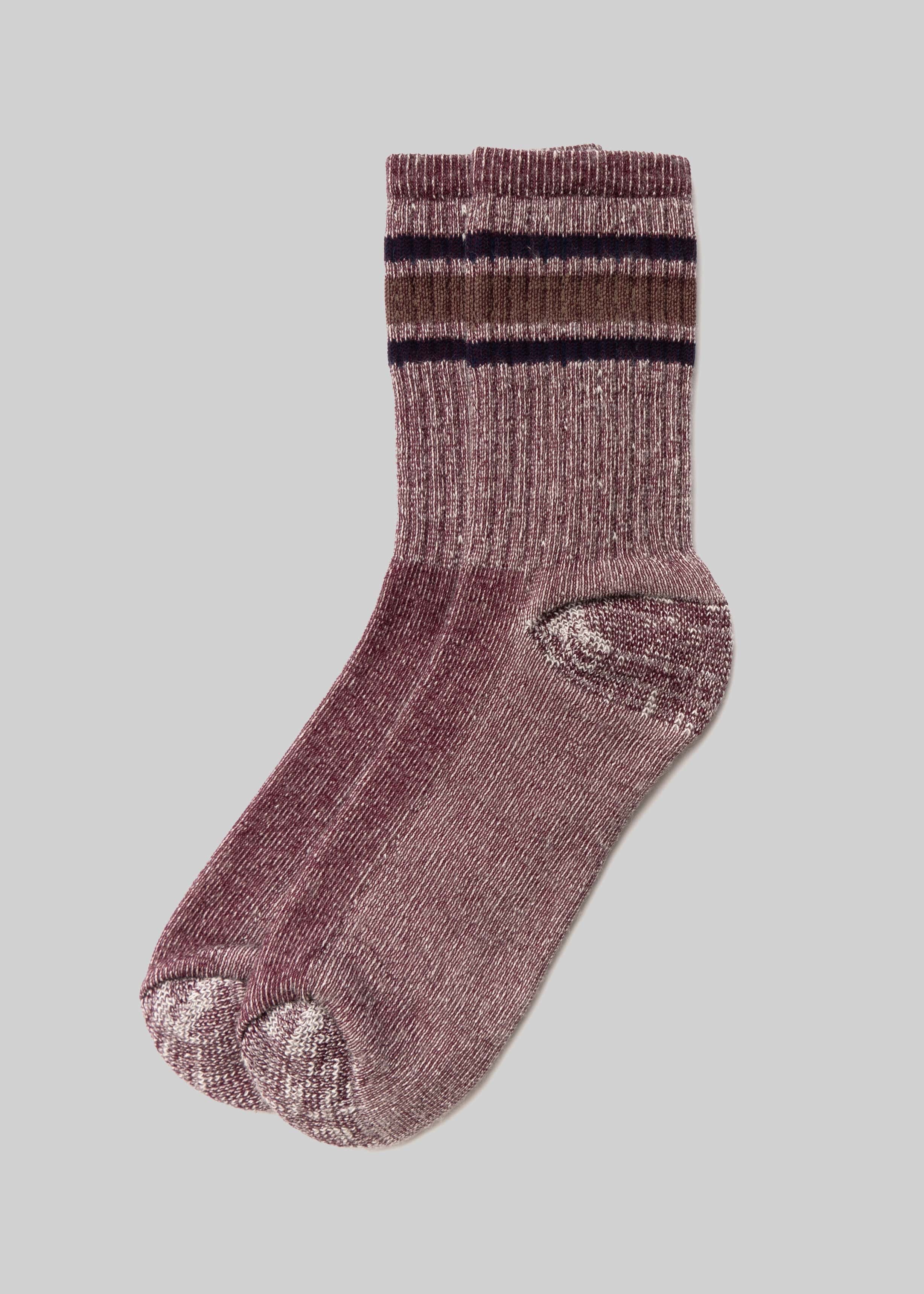 American Trench Socks Maroon / One Size Women&