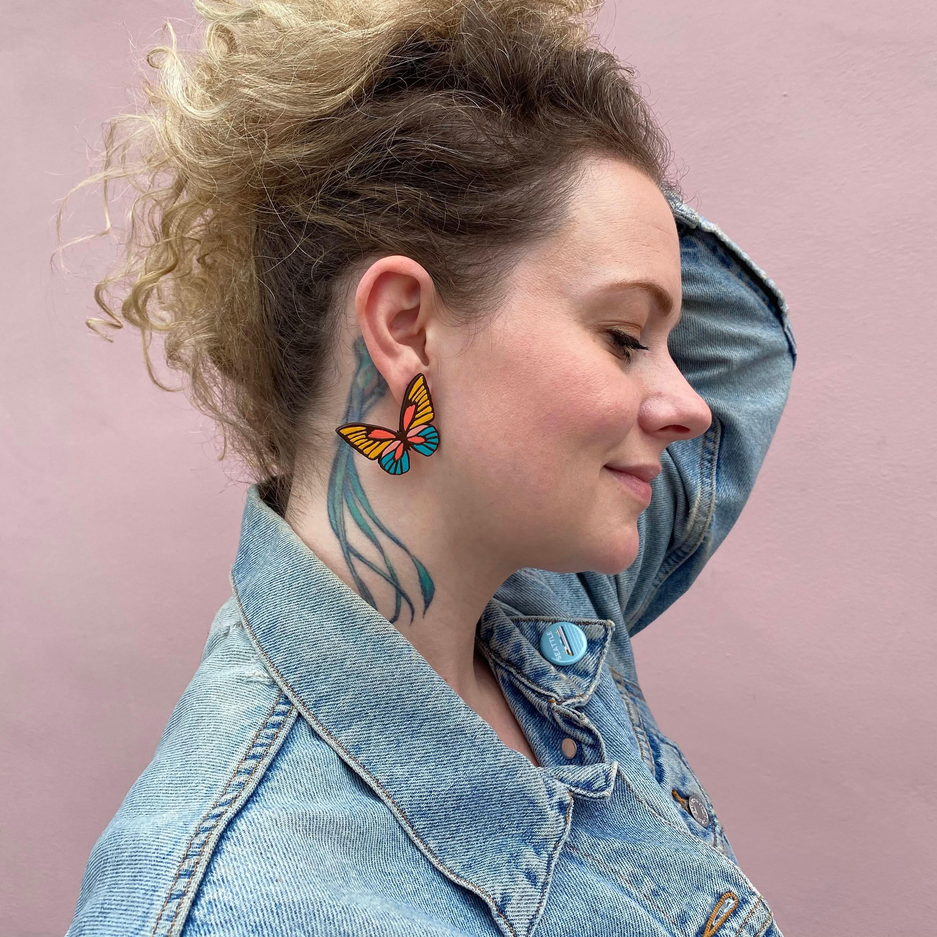 70s Butterfly Studs - My American Goods