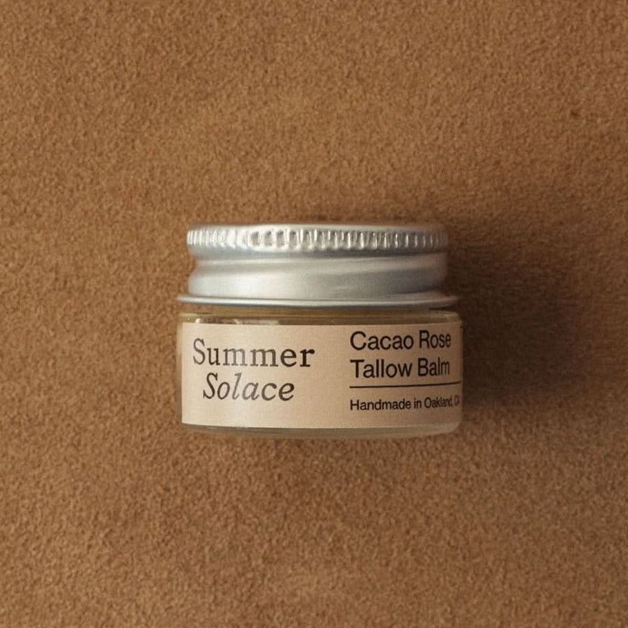 Summer Solace Tallow Tallow Balm .25 ounce Summer Solace Cacao Rose Balm – Lip, Brow & Cuticle Balm