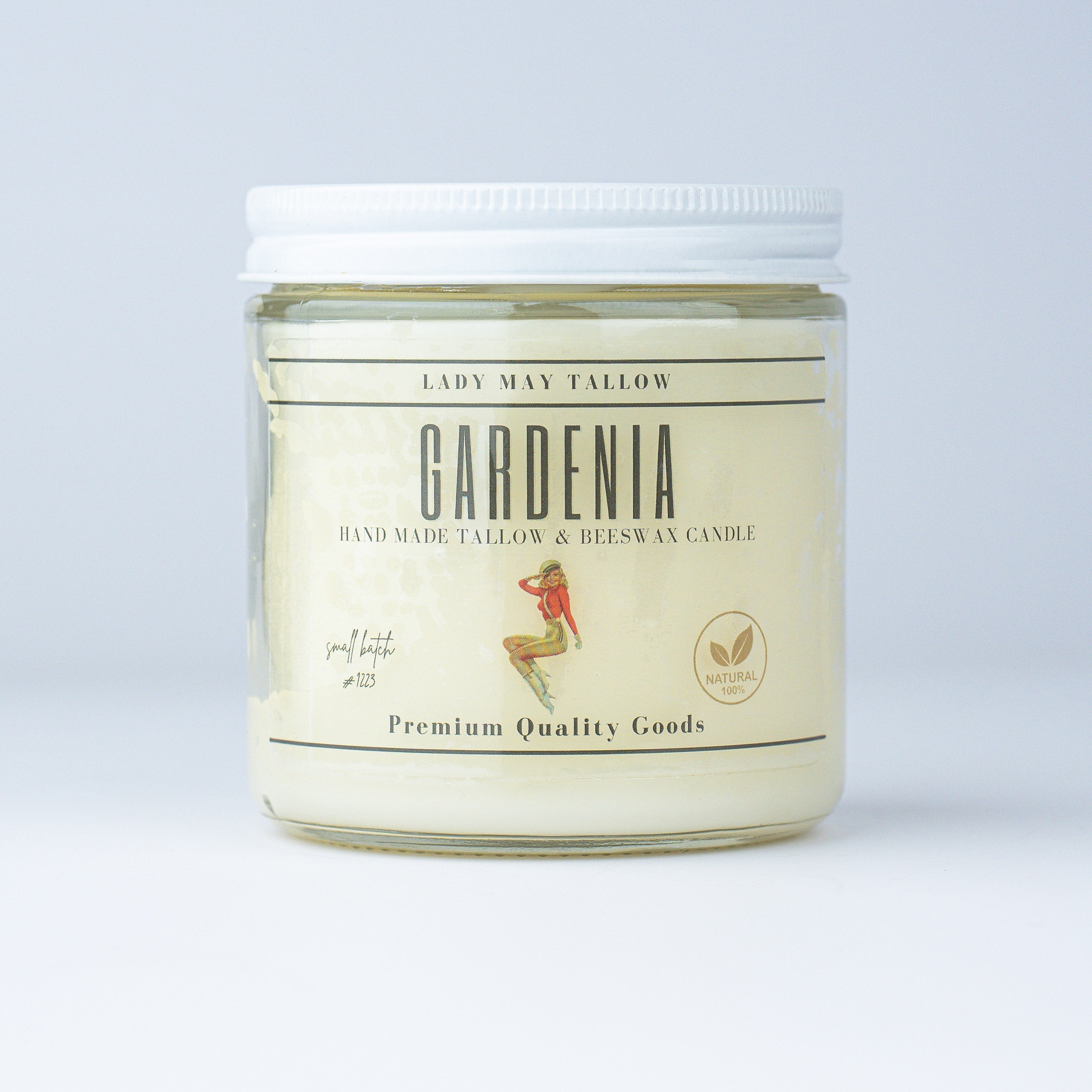 Gardenia Tallow & Beeswax Candle | All Natural, Non-Toxic, Clean Burning