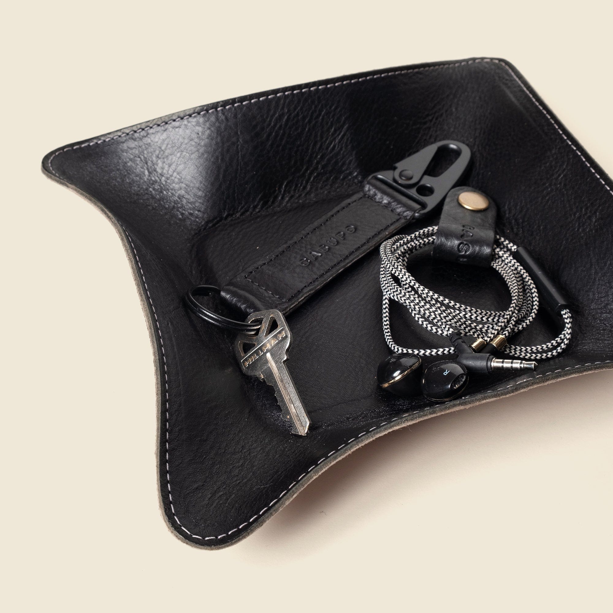 CASUPO Small Leather Goods Travel valet tray - Black