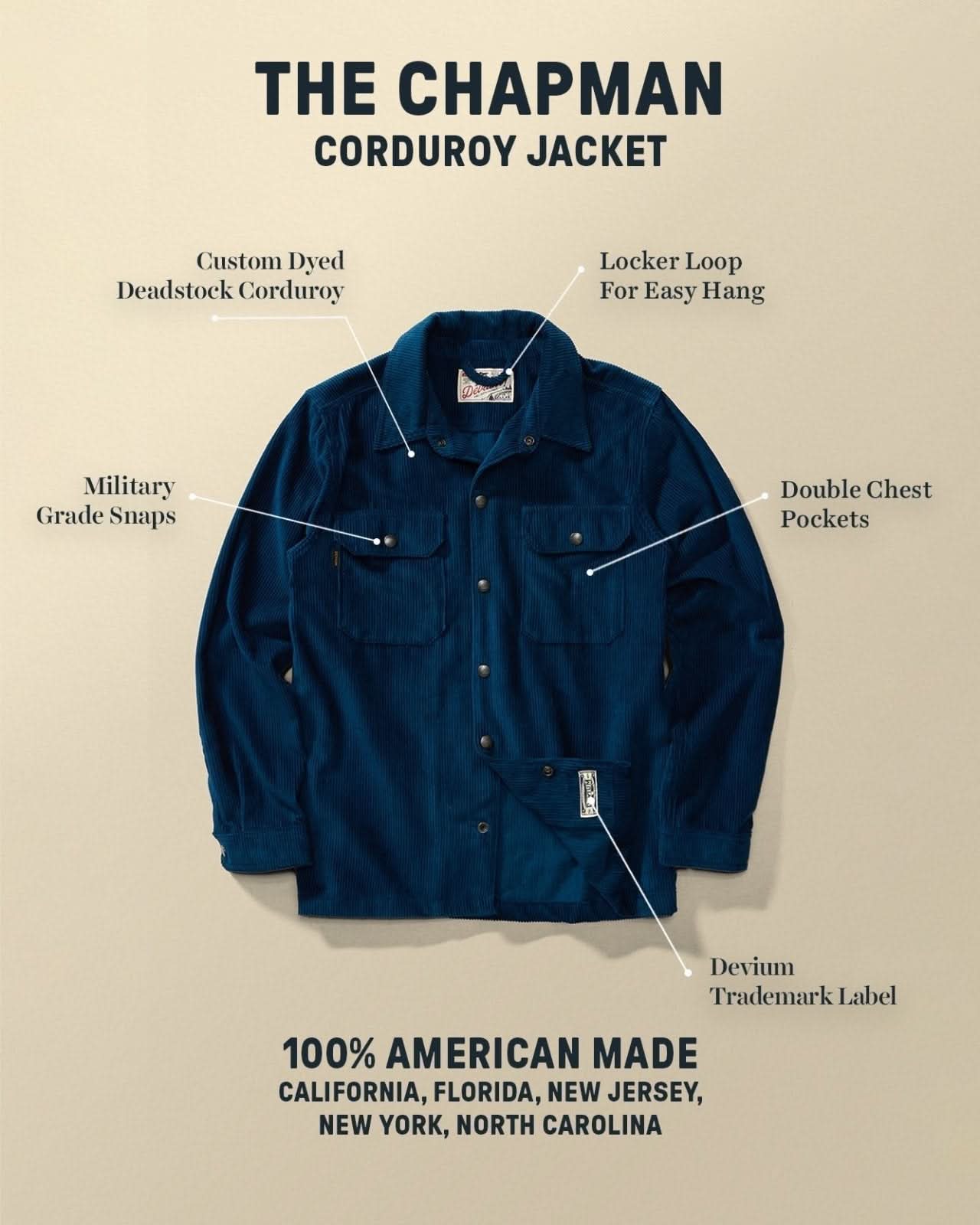 Devium Jacket Chapman Limited Edition Corduroy Jacket