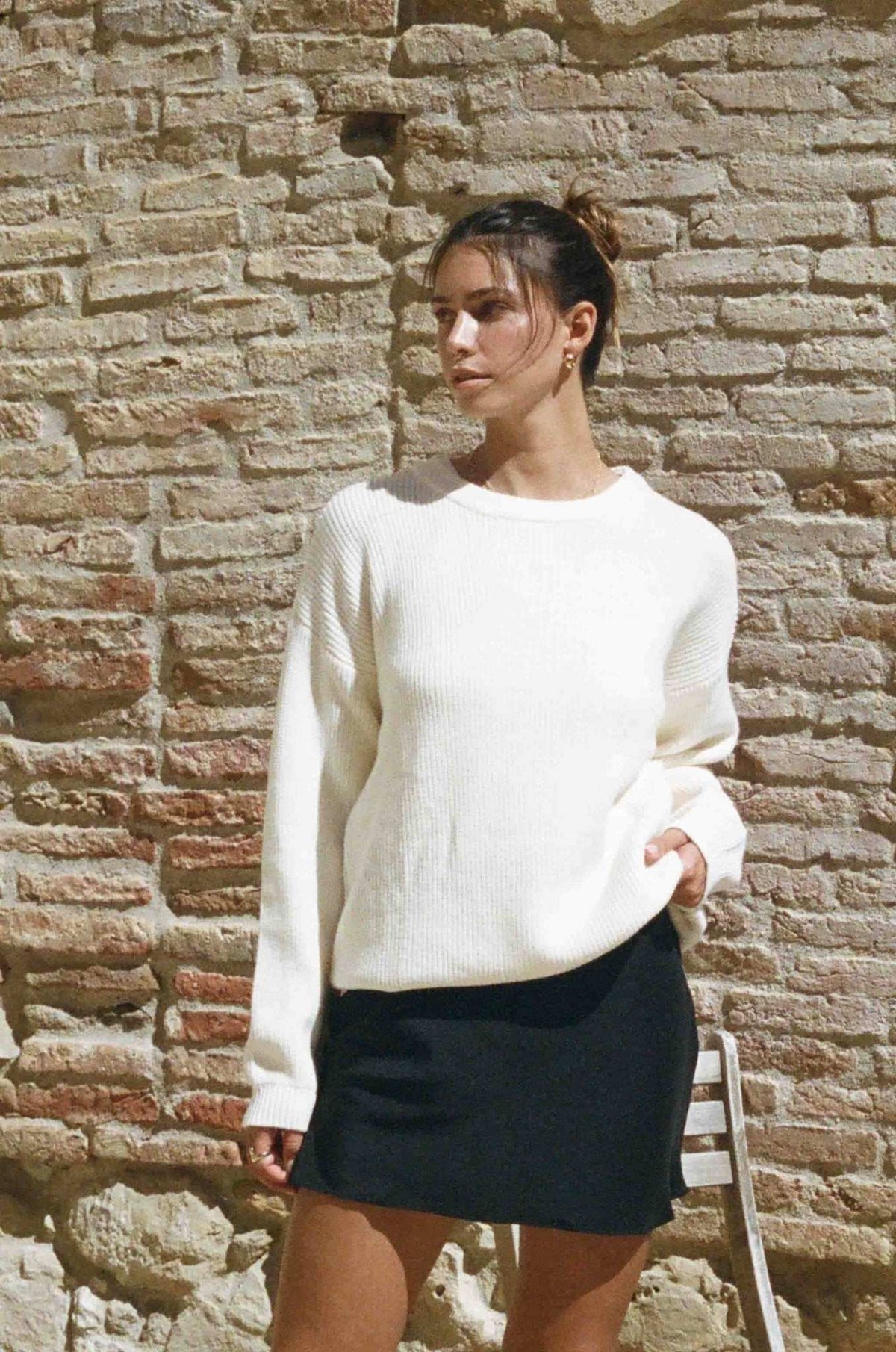 MERRITT CHARLES Sweaters Charles Sweater - Ivory White