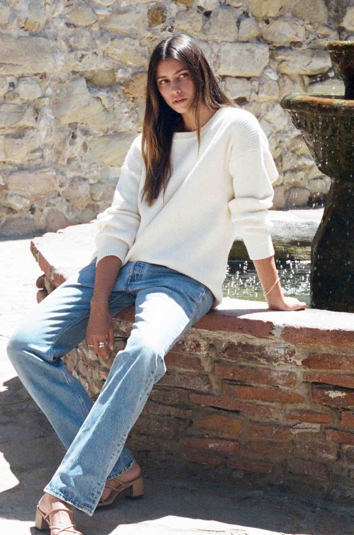 MERRITT CHARLES Sweaters Charles Sweater - Ivory White