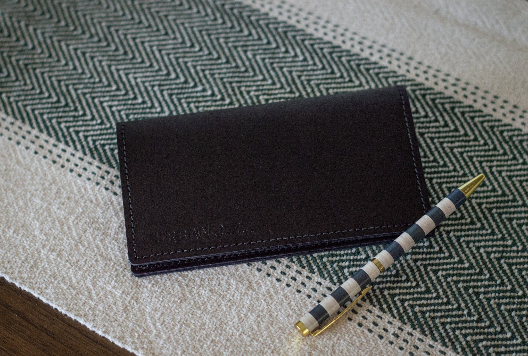 Urban Southern Accessories Black Leather Checkbook Cover