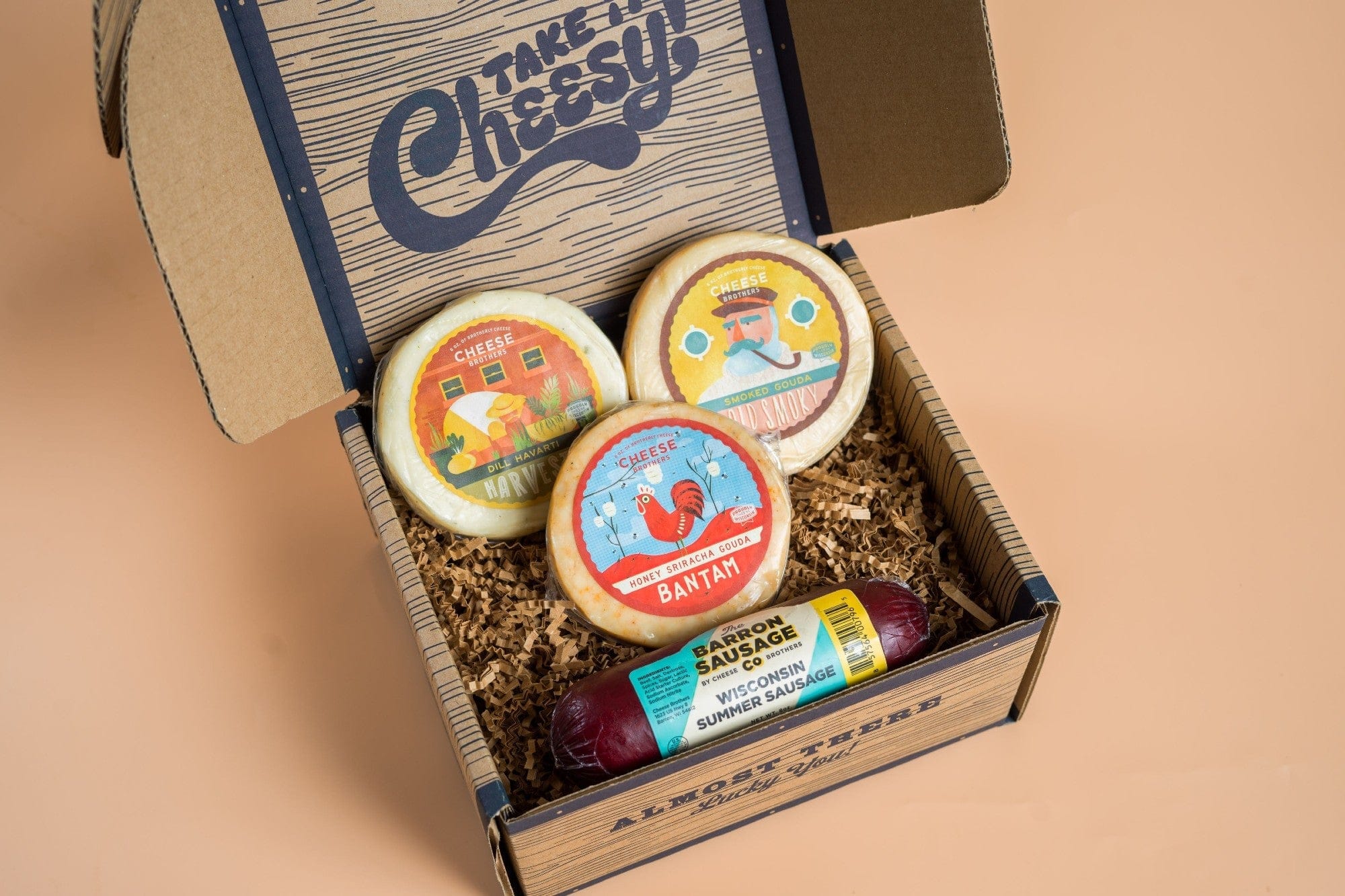 Cheese Brothers, Inc. Gifts and Bundles Cheese & Sausage Sampler (4-Pack)