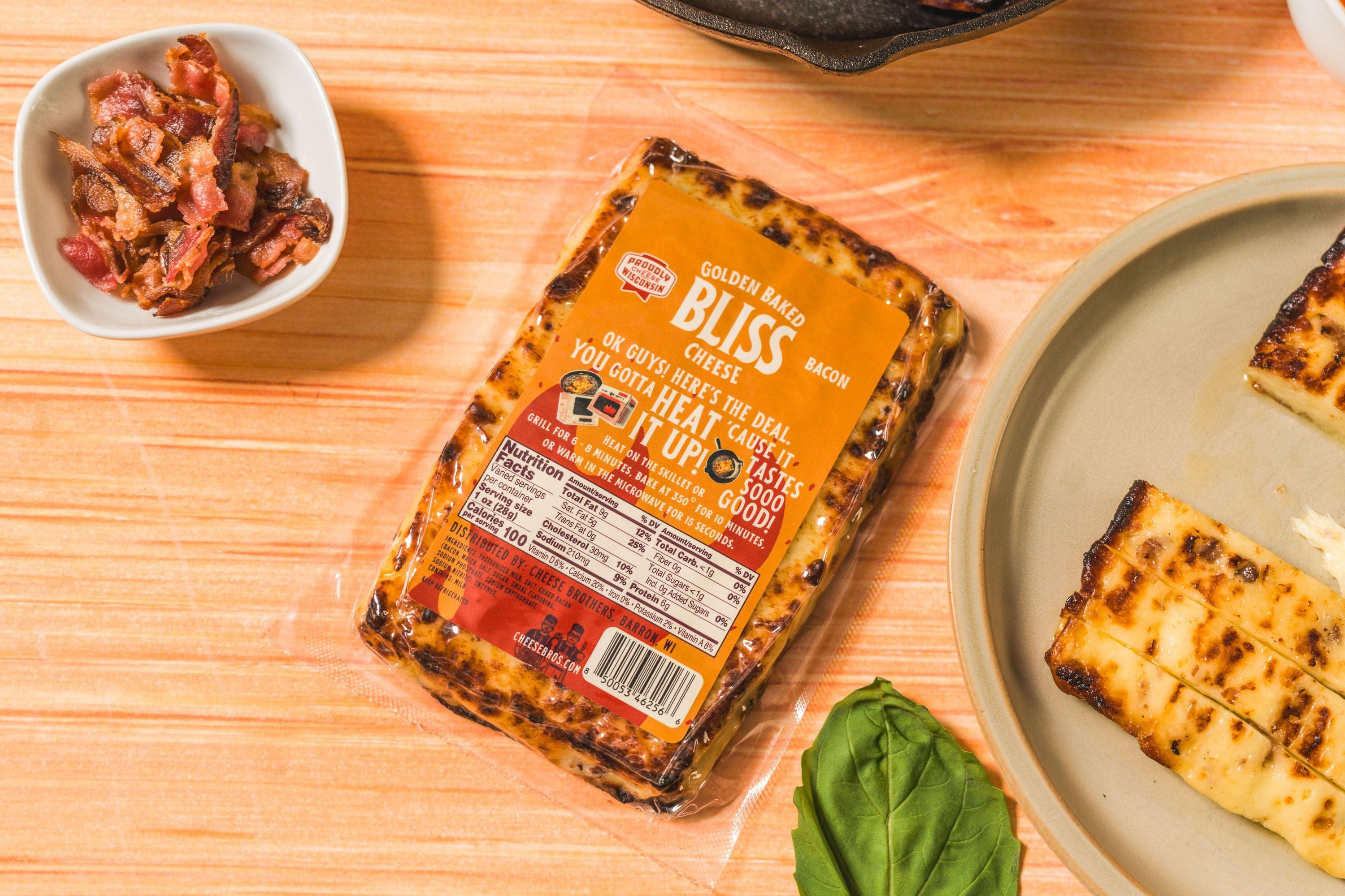 Cheese Brothers, Inc. Baked Cheese Bacon Golden Baked Bliss Cheese