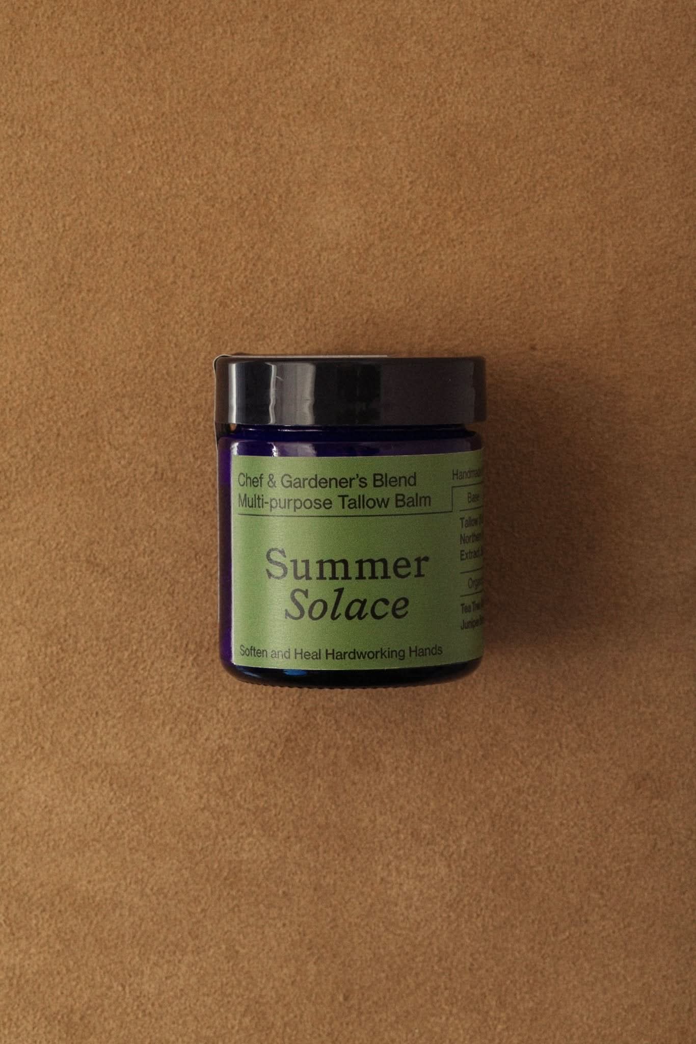 Summer Solace Tallow Tallow Balm Small 50 mL Chef & Gardener’s Healing Balm – Rosemary, Myrrh & Tea Tree
