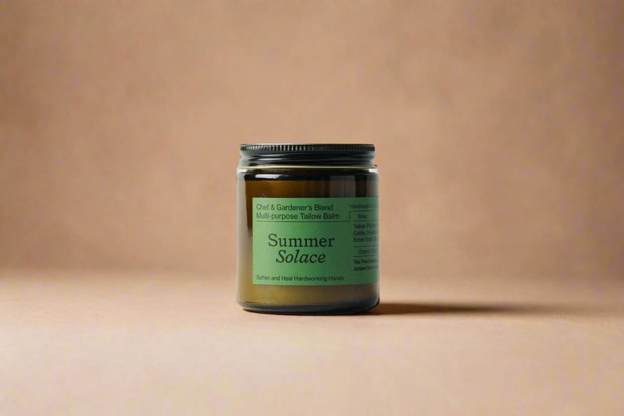 Summer Solace Tallow Tallow Balm Chef & Gardener’s Healing Balm – Rosemary, Myrrh & Tea Tree