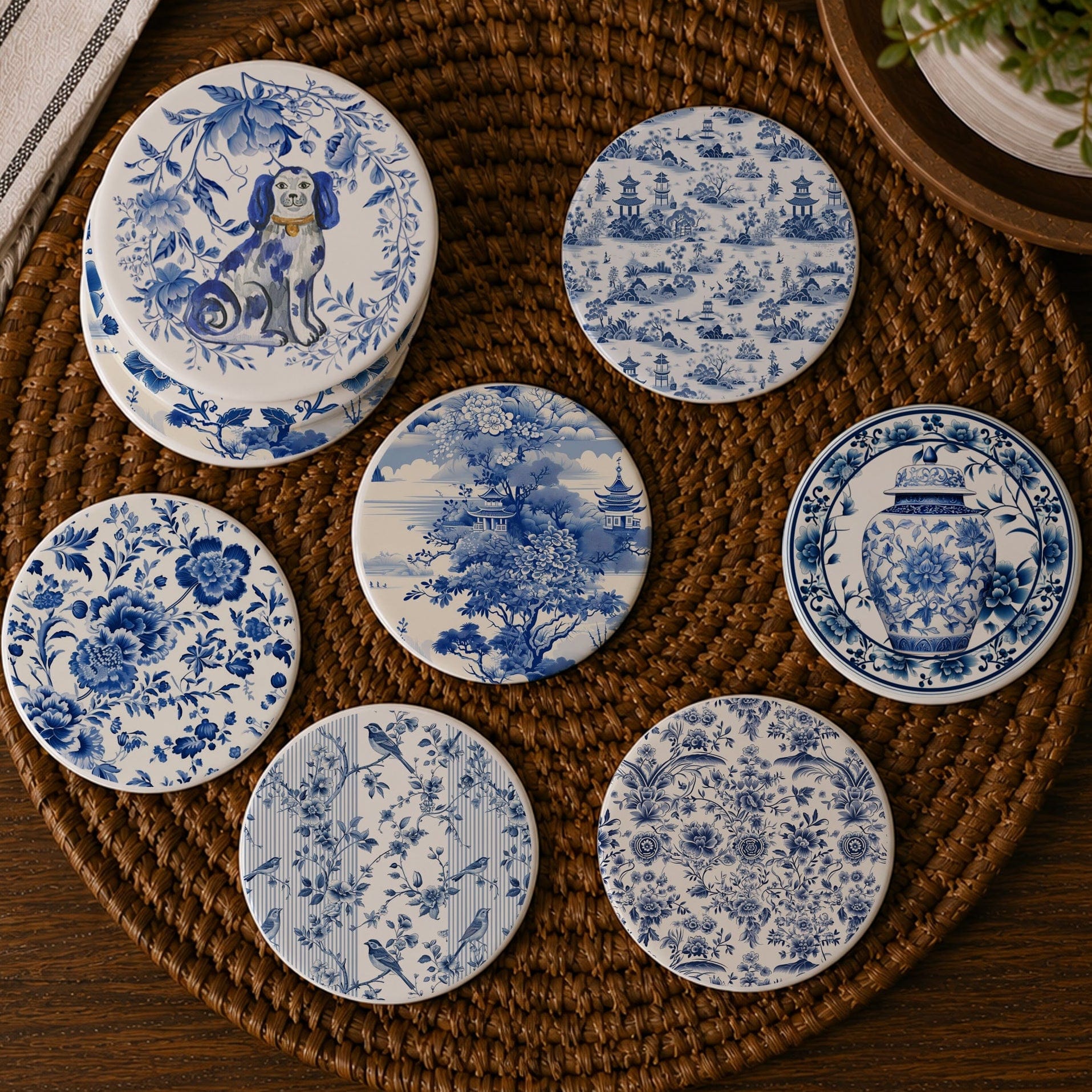 Gia Roma Coaster Chinoiserie Coasters