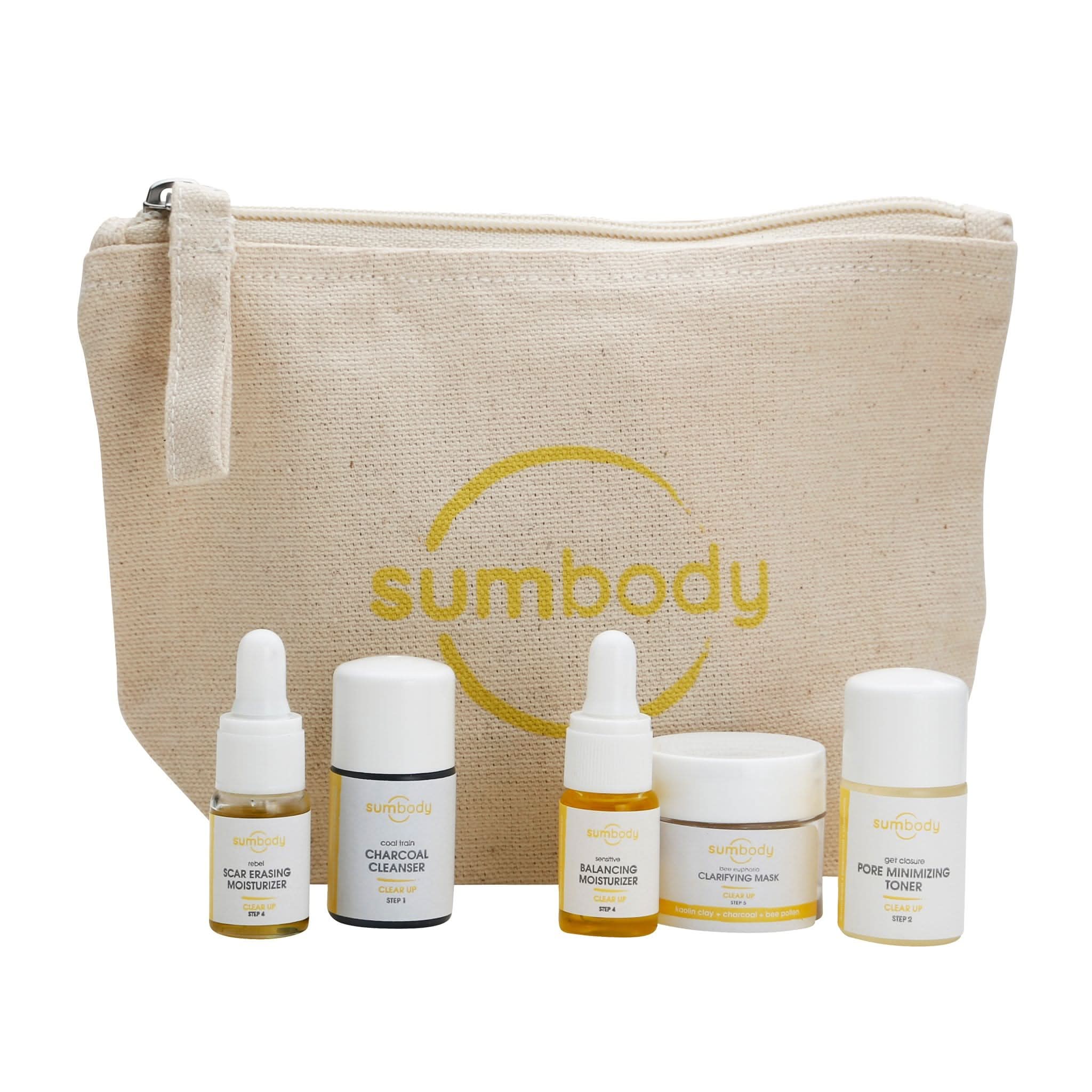 Sumbody Skincare 5 Steps to Perfect Skin Clear Up Mini Kit