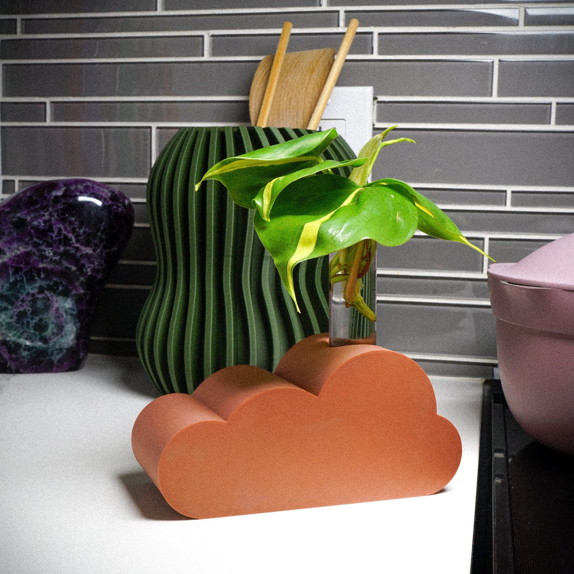 Rosebud HomeGoods Propagation Stand & Tube / Terracotta Cloud Propagation