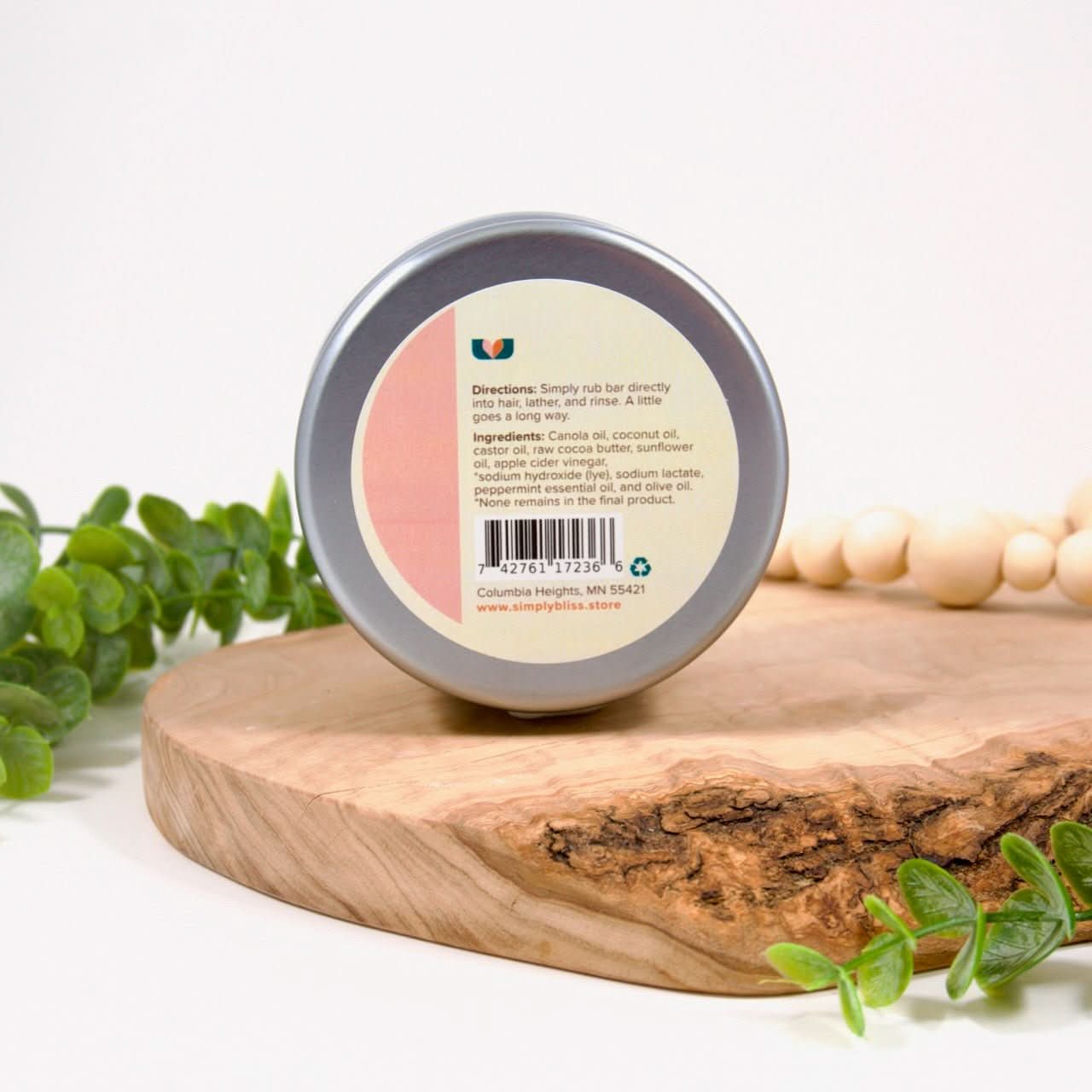 Simply Bliss Shampoo & Conditioner Cocoa & Fresh Mint Shampoo/Conditioner Bar
