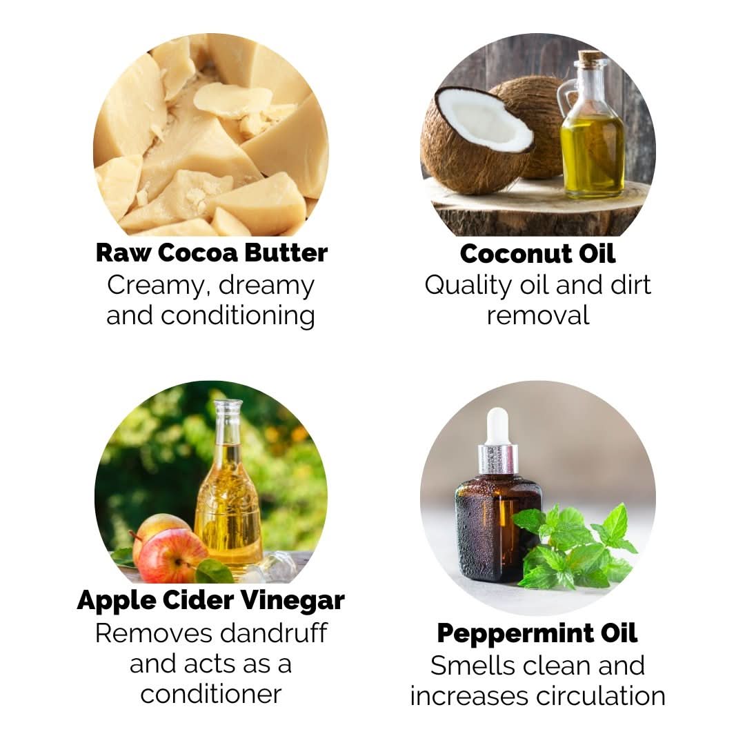 Cocoa & Fresh Mint Shampoo/Conditioner Bar - My American Goods