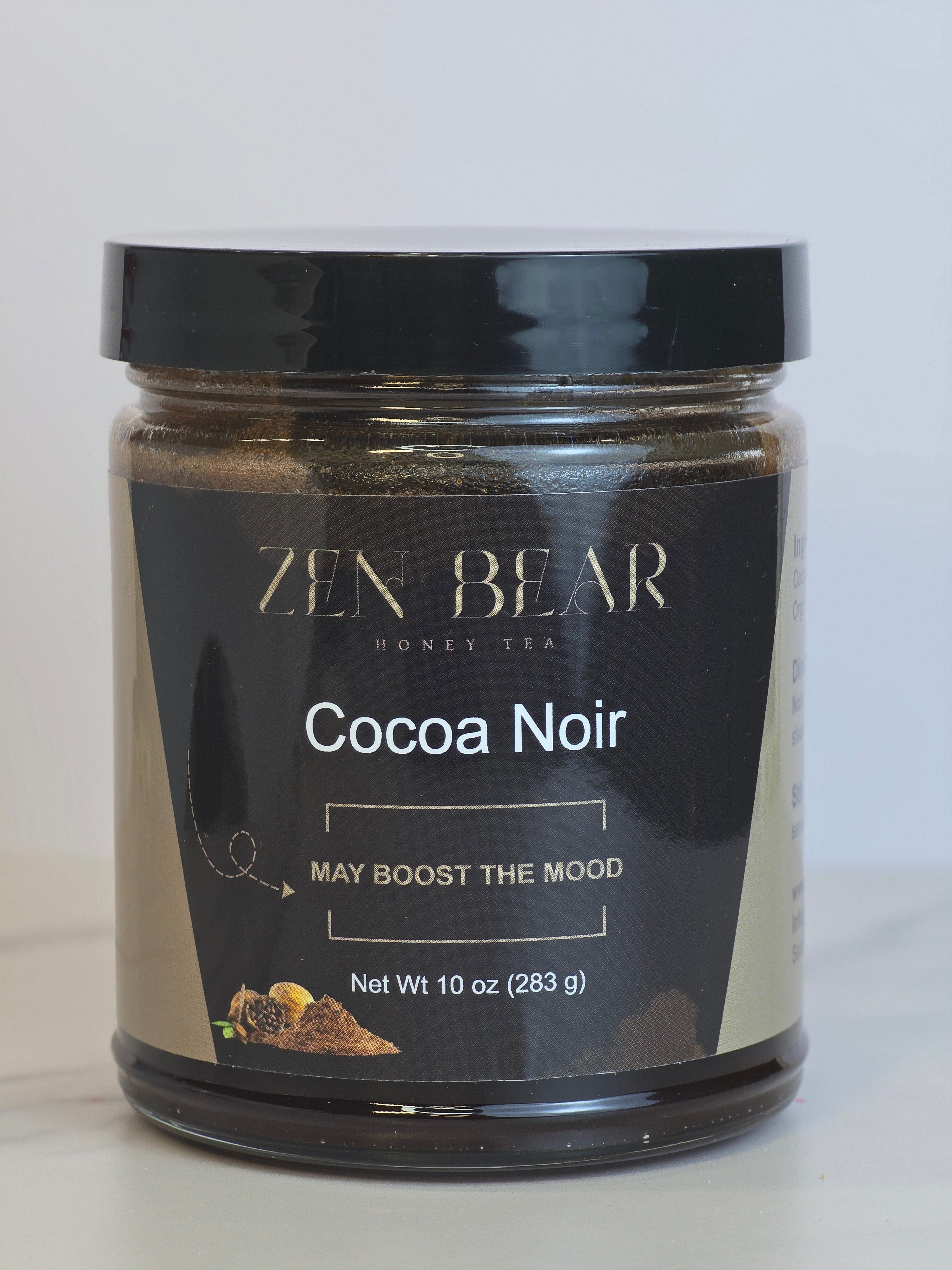 Zenbear Honey Tea simple Cocoa Noir – Deep Dark Honey Cocoa Blend (10 oz)