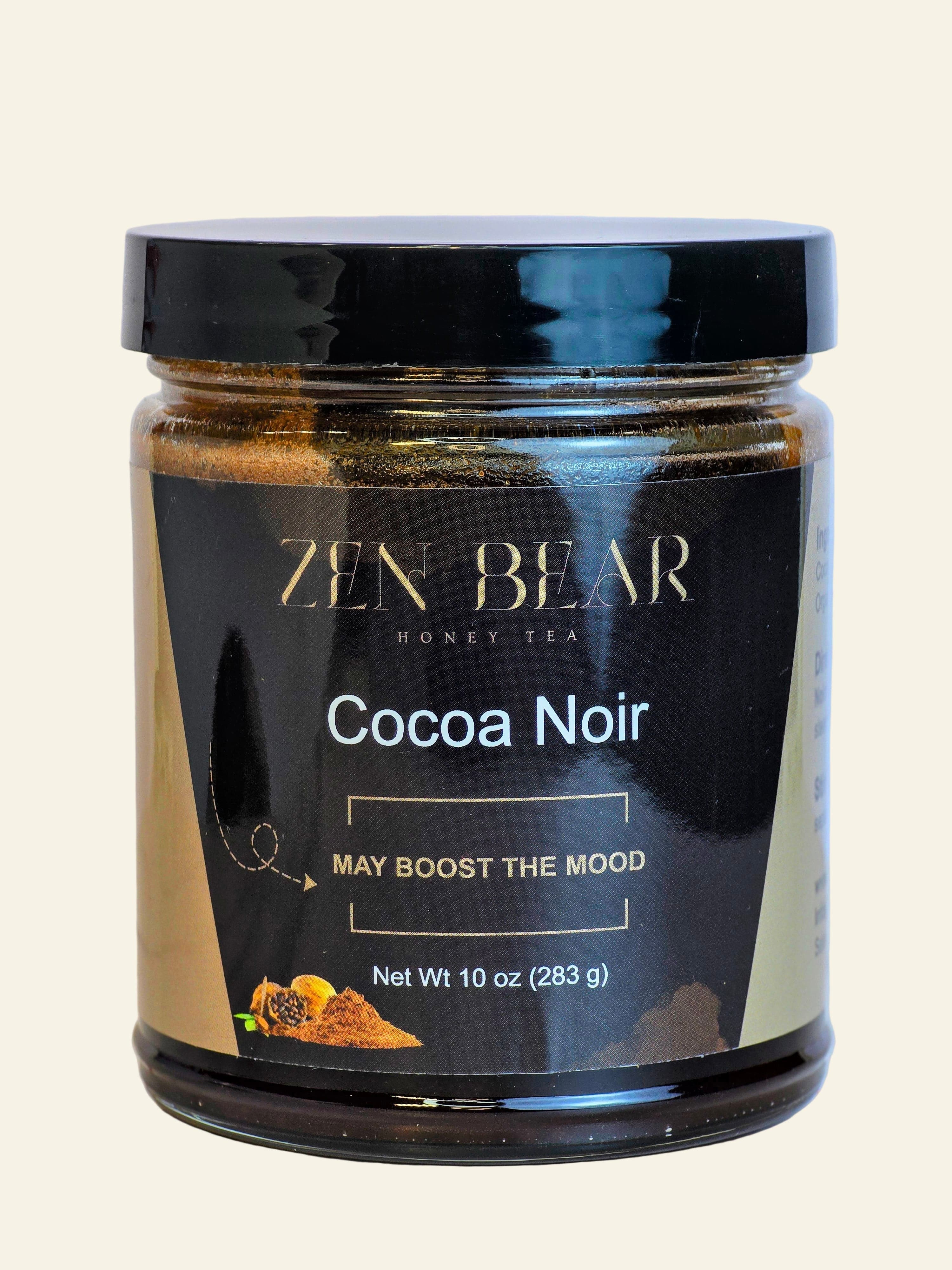 Zenbear Honey Tea simple Cocoa Noir – Deep Dark Honey Cocoa Blend (10 oz)
