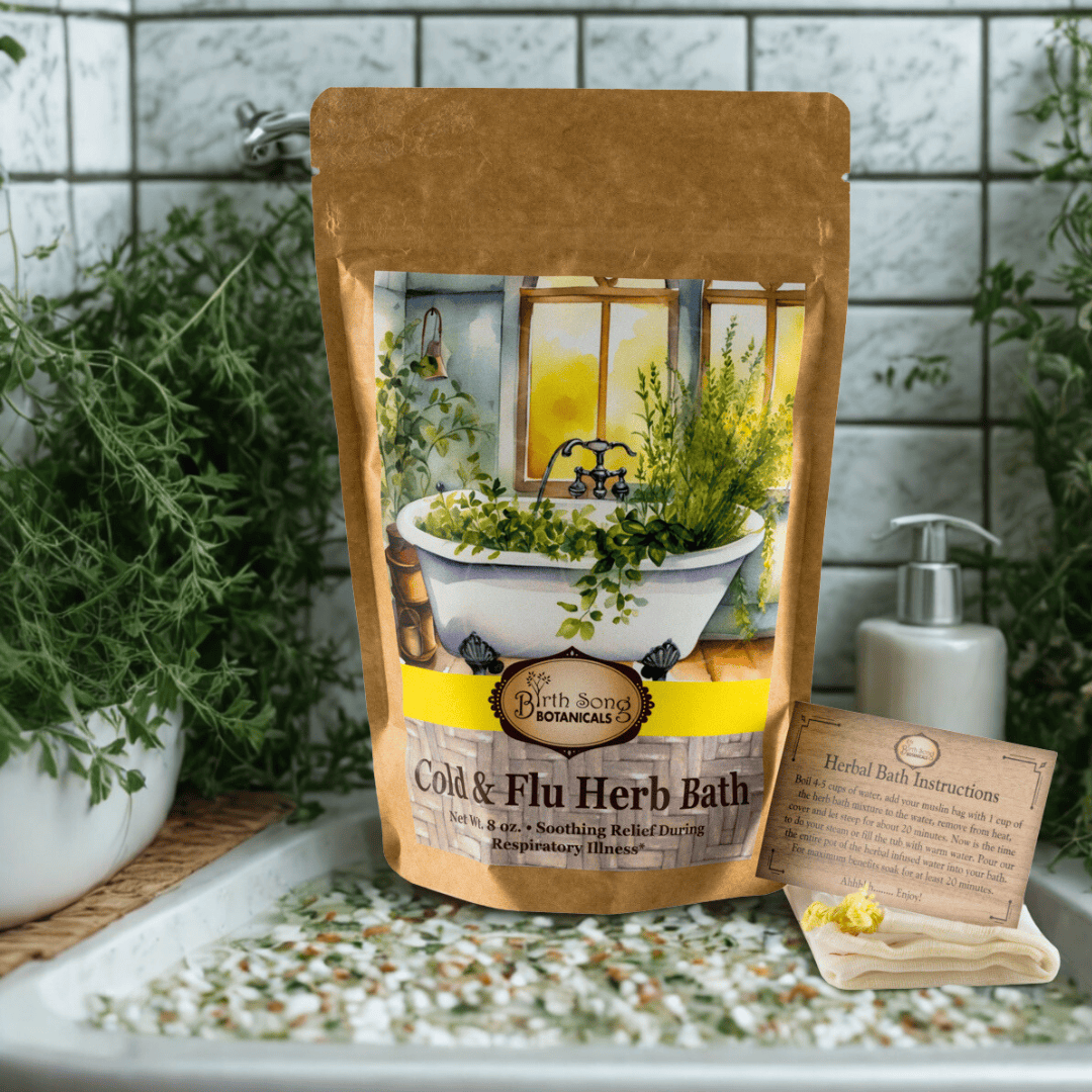 Birth Song Botanicals Co. Herb Baths Cold and Flu Herbal Bath* with Eucalyptus 16 oz.