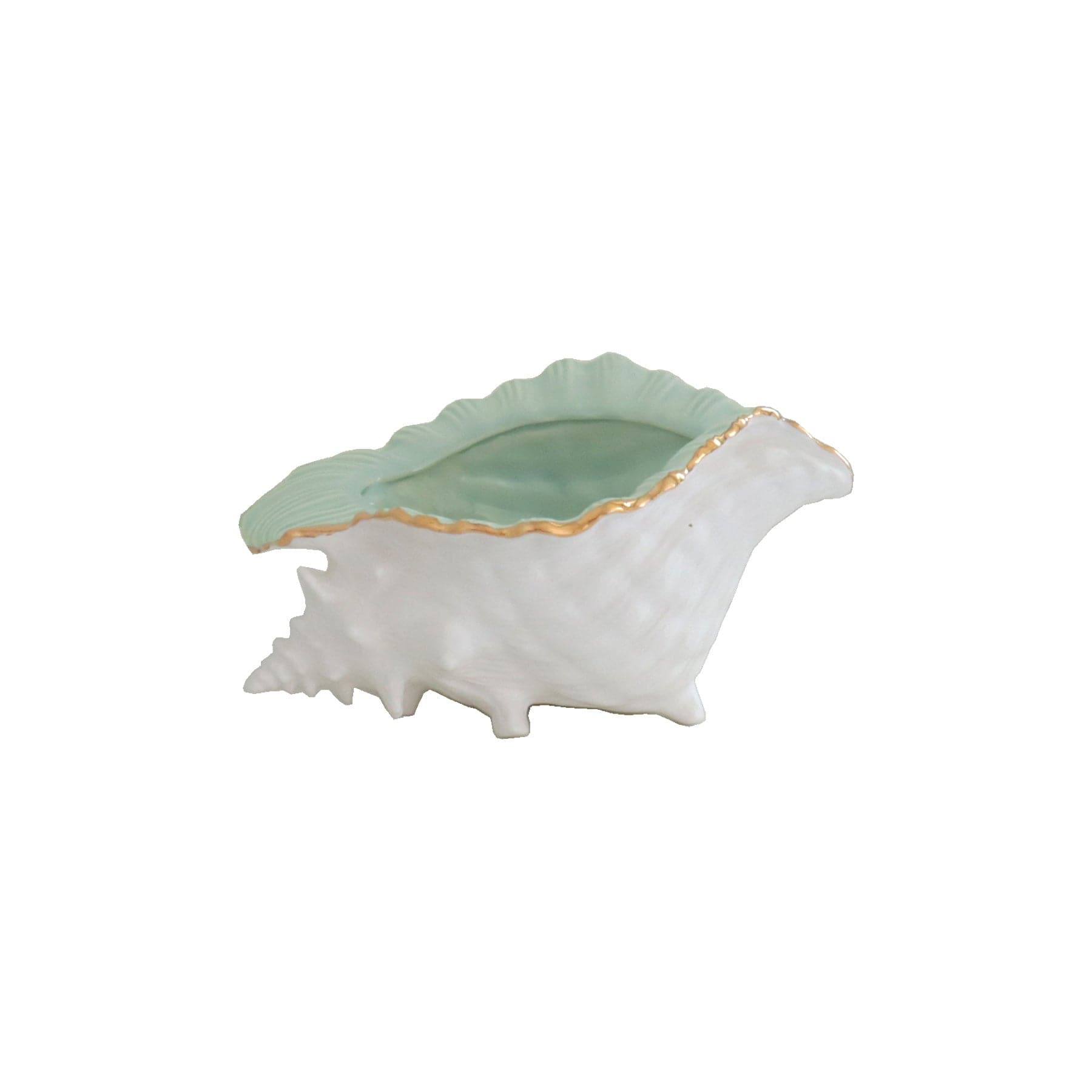 Ruby Clay Company Accessory Conch / Sea Glass Conch Bowl with 22K Gold Accent