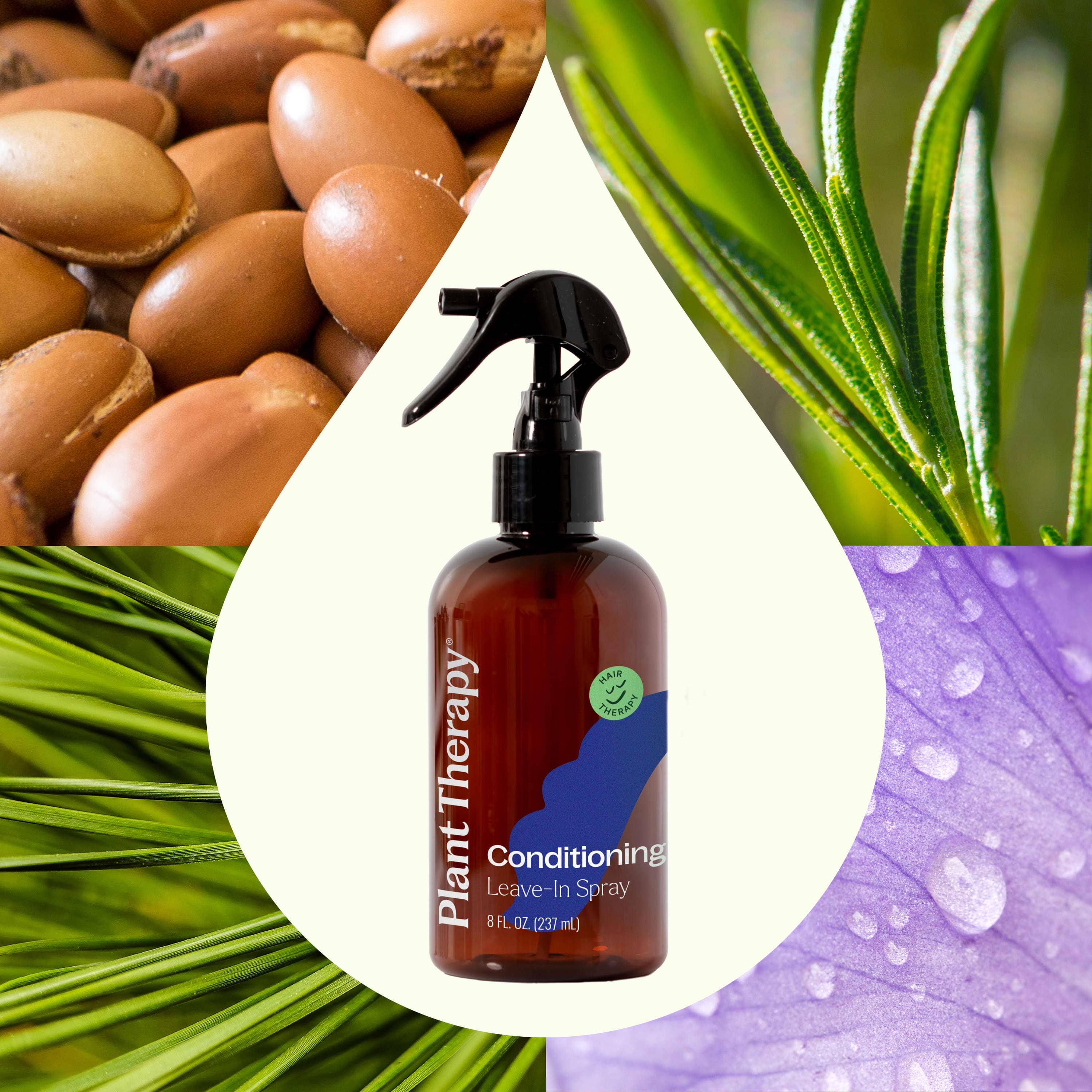 Plant Therapy Hair & Skin Care 8 oz Hair Therapy Leave In Smooth & Grow Spray
