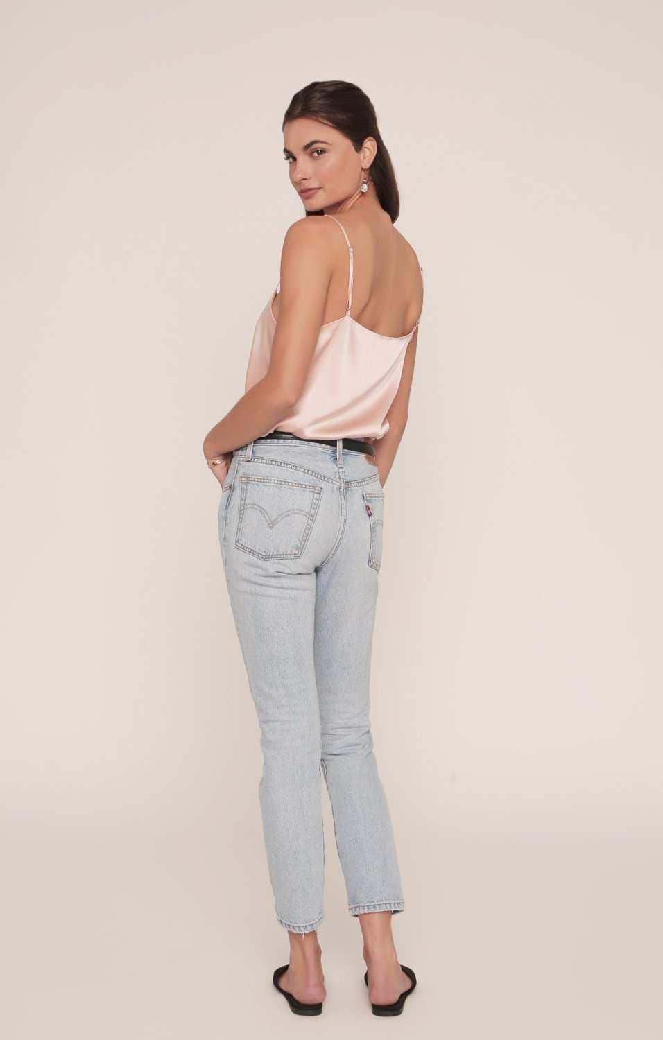 MERRITT CHARLES Tank Top Corinne Silk Camisole - Light Pink