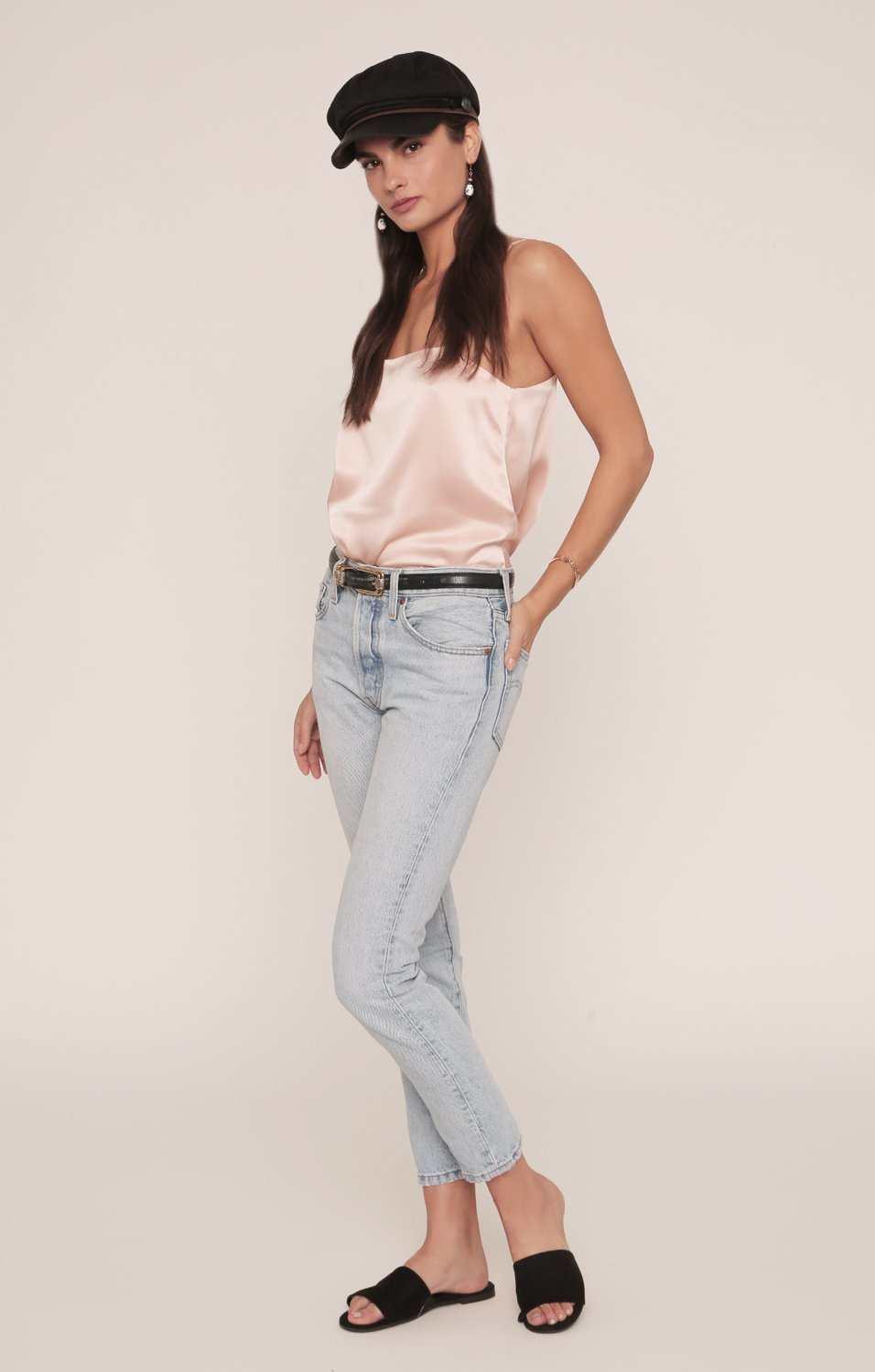 MERRITT CHARLES Tank Top Corinne Silk Camisole - Light Pink