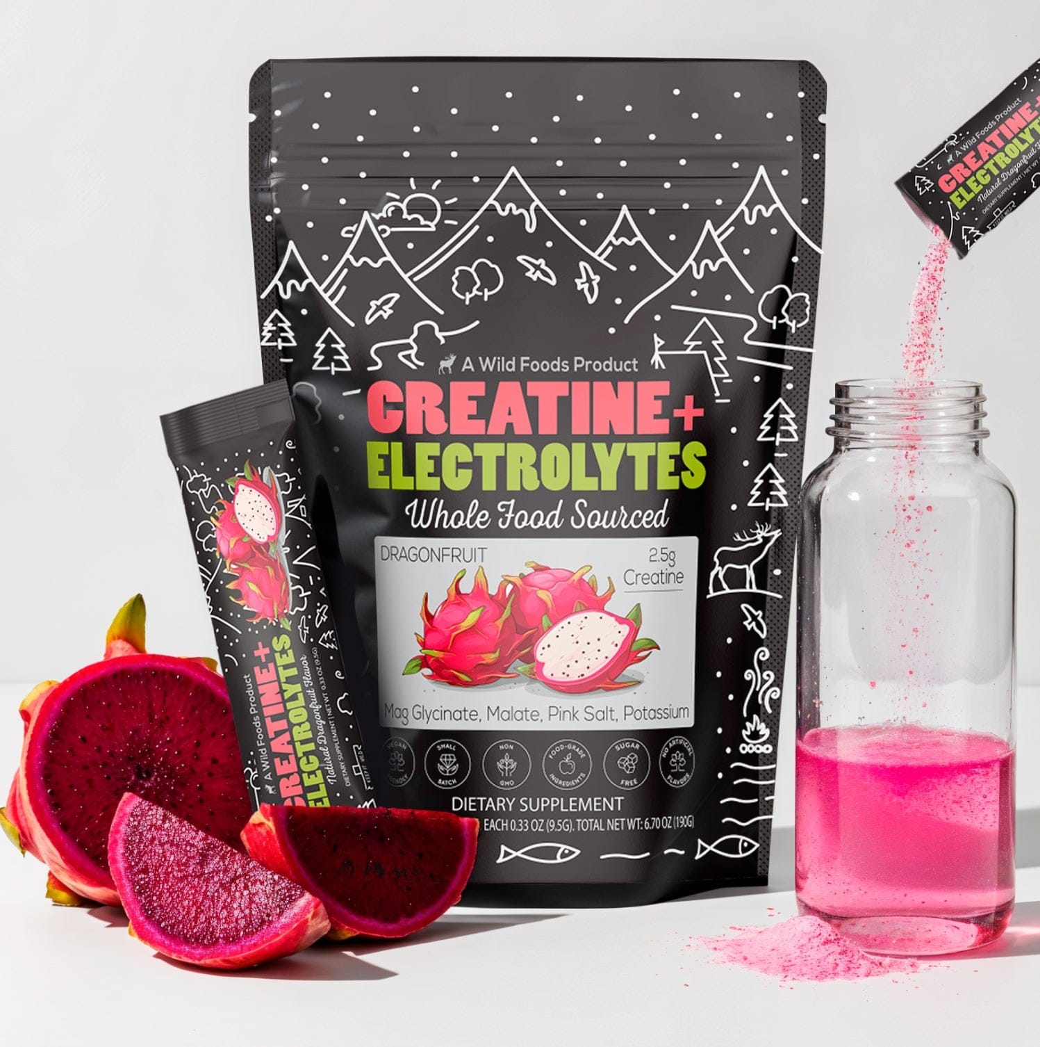 NEW! Creatine + Electrolytes, Delicious Dragonfruit For Performance & Hydration - My American Goods