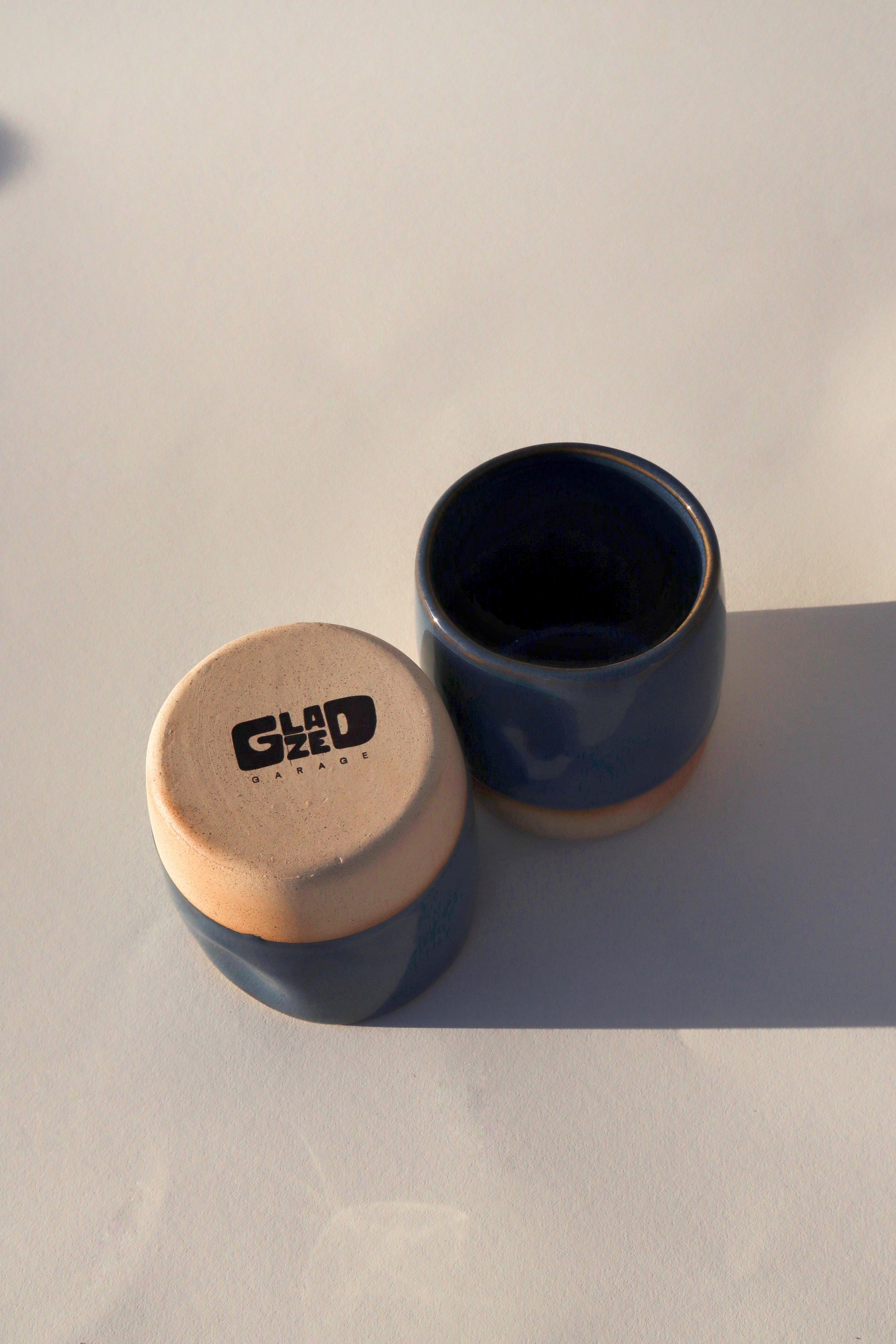 Glazed Garage Ceramics Cup Cliffs Cup | Deep Sea (Set of 2)