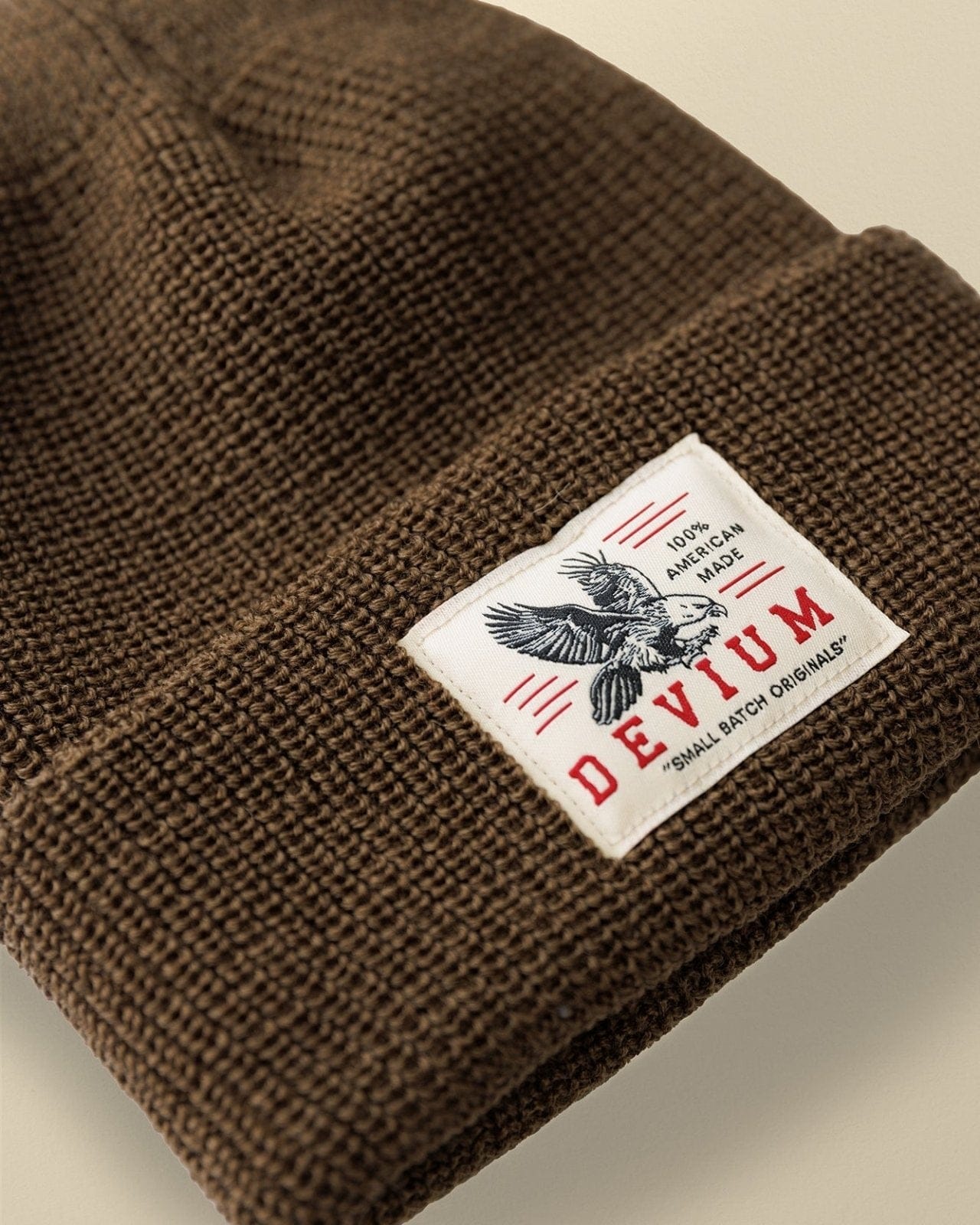 Devium Hats Olive Delaine Merino Wool Beanie