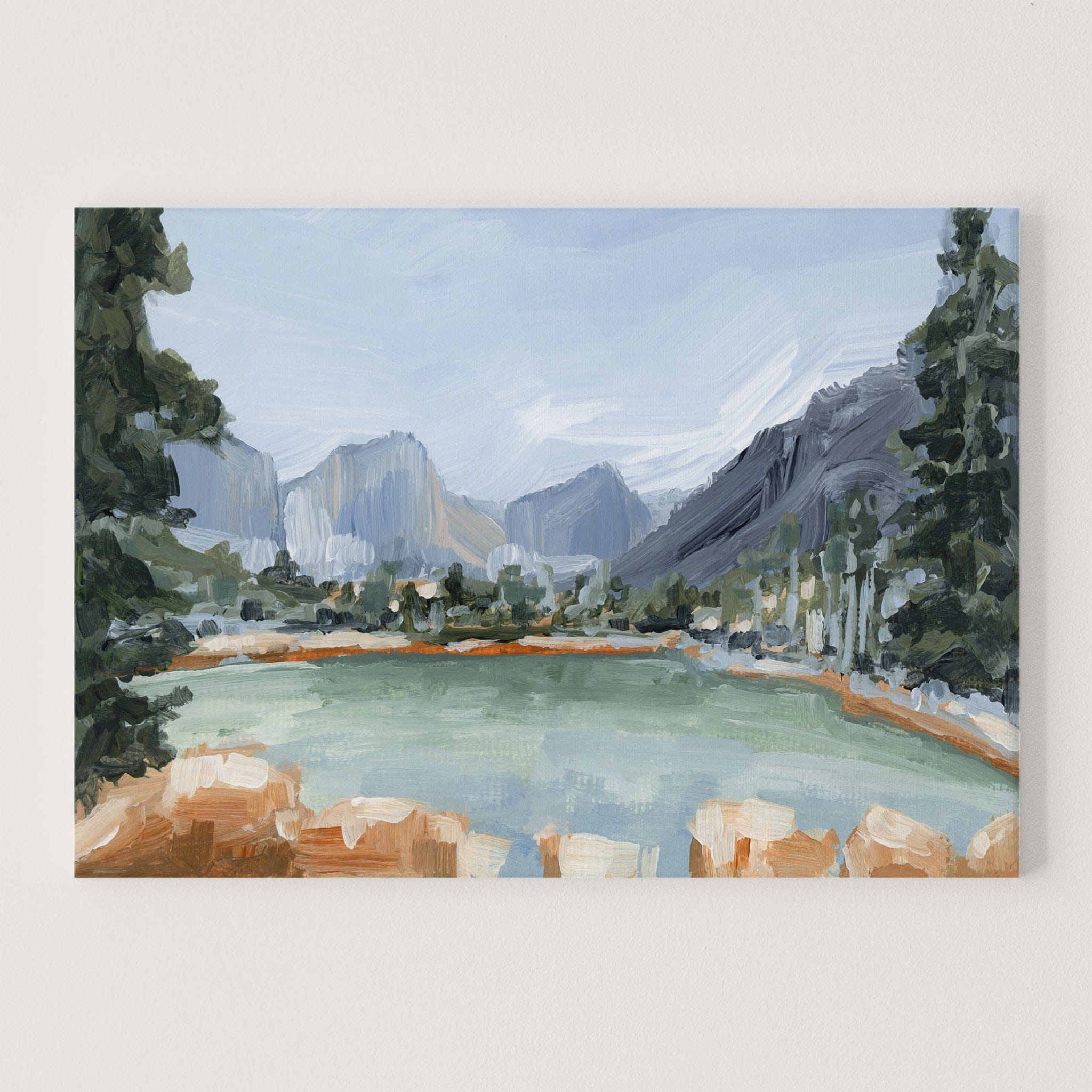 Katie Garrison Art Print Stretched Canvas / 8x10 in / No Frame "Delta Lake" Art Print