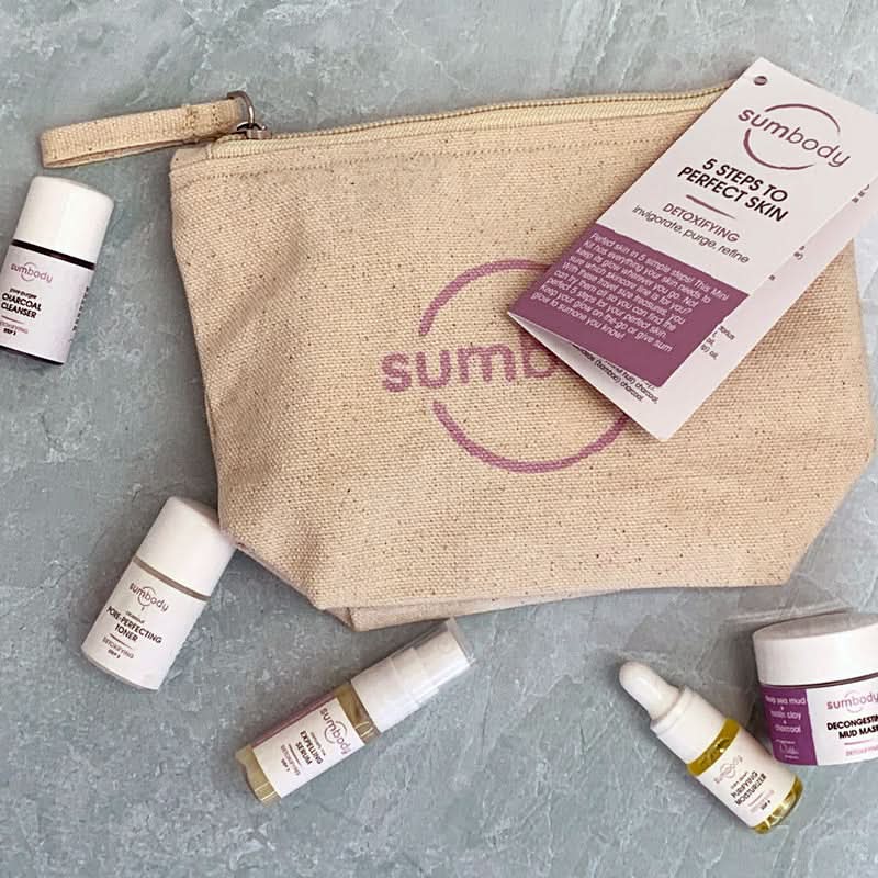 Sumbody Skincare 5 Steps to Perfect Skin Detoxifying Mini Kit