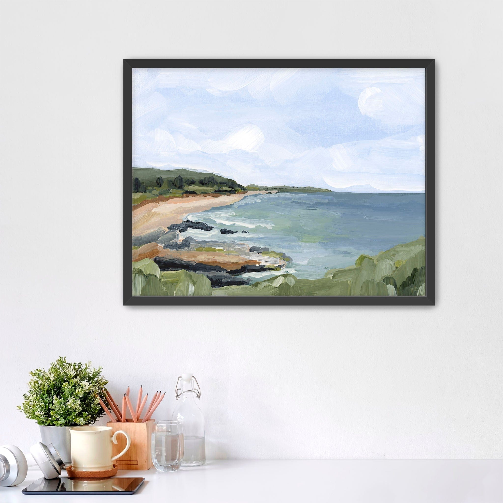 Katie Garrison Art Print Paper Print / 5x7 in / Black Frame "Diamond Head I" Art Print
