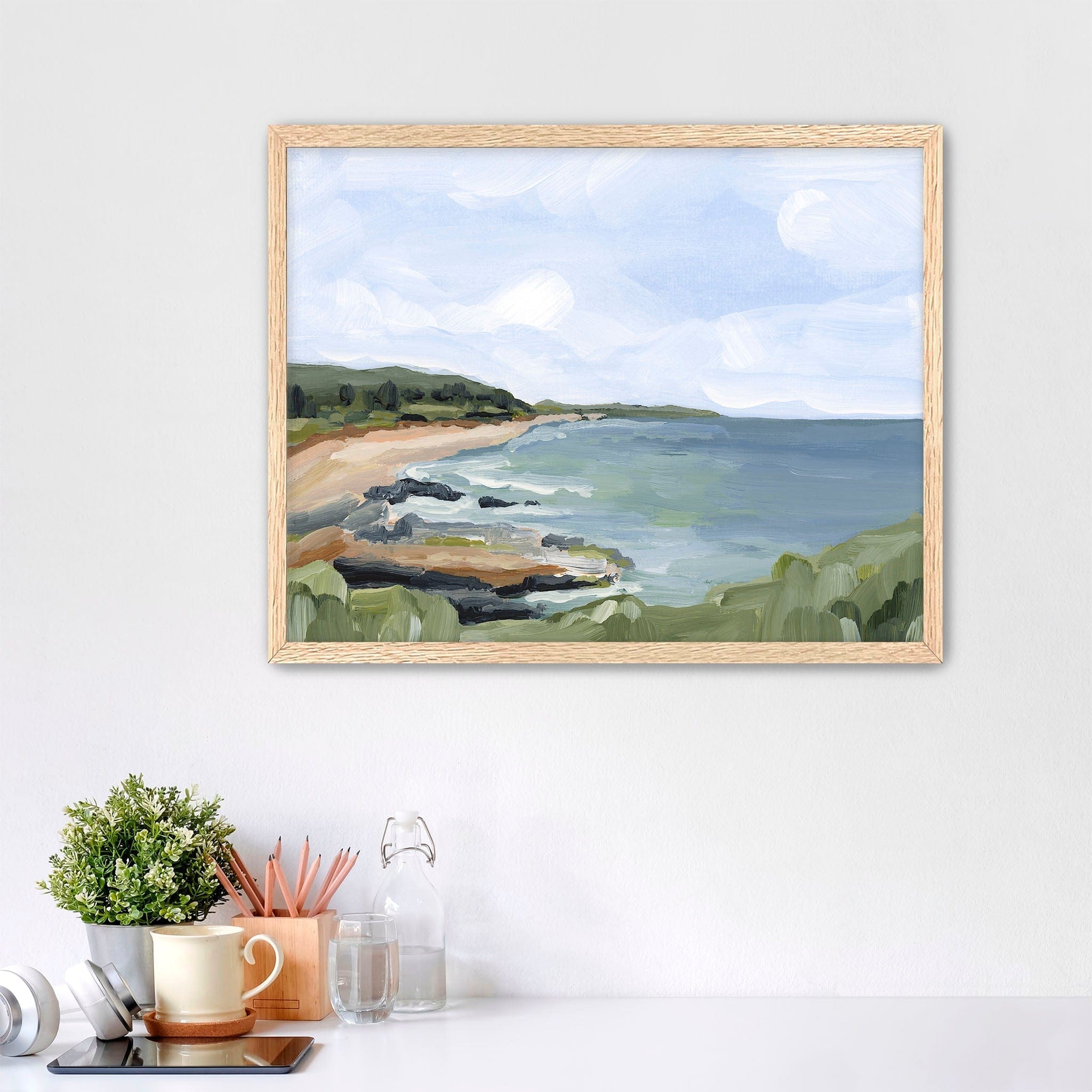 Katie Garrison Art Print Paper Print / 5x7 in / Oak Frame "Diamond Head I" Art Print
