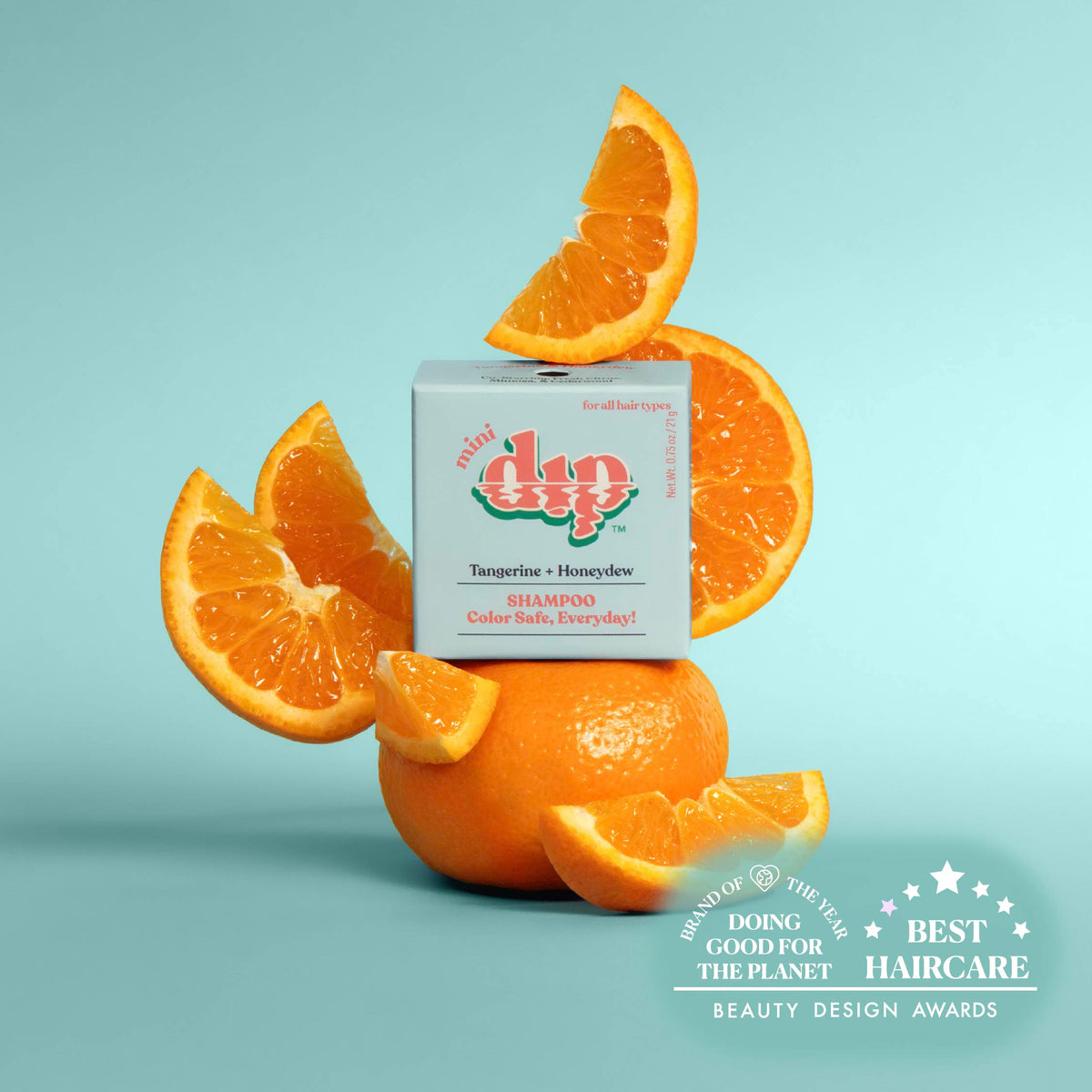 Mini Dip Shampoo Bar: Color Safe, Everyday - Tangerine & Honeydew