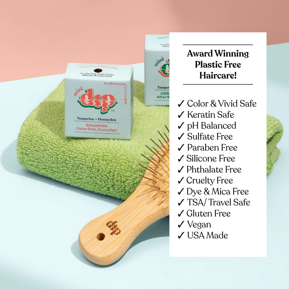 Mini Dip Shampoo Bar: Color Safe, Everyday - Tangerine & Honeydew