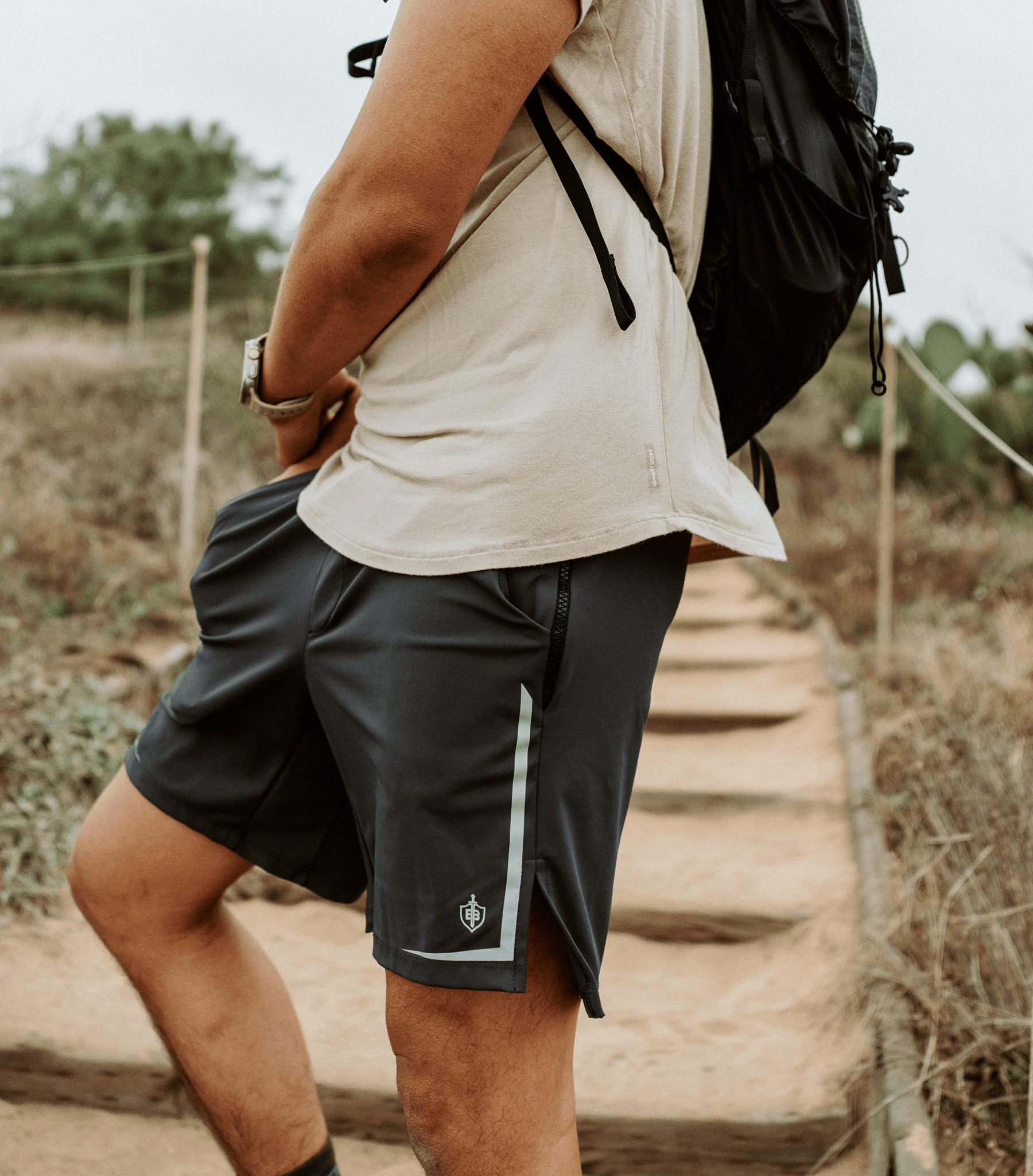 Bamtech Shorts Dominate Training Shorts - Stone