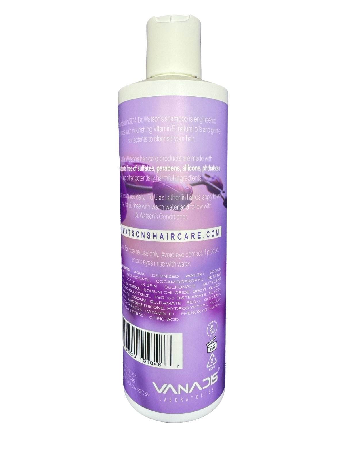 Dr. Watson's Hair Care | Shampoo | Sweet Pea | Sulfate Free | pH Balanced | 16 Oz - My American Goods
