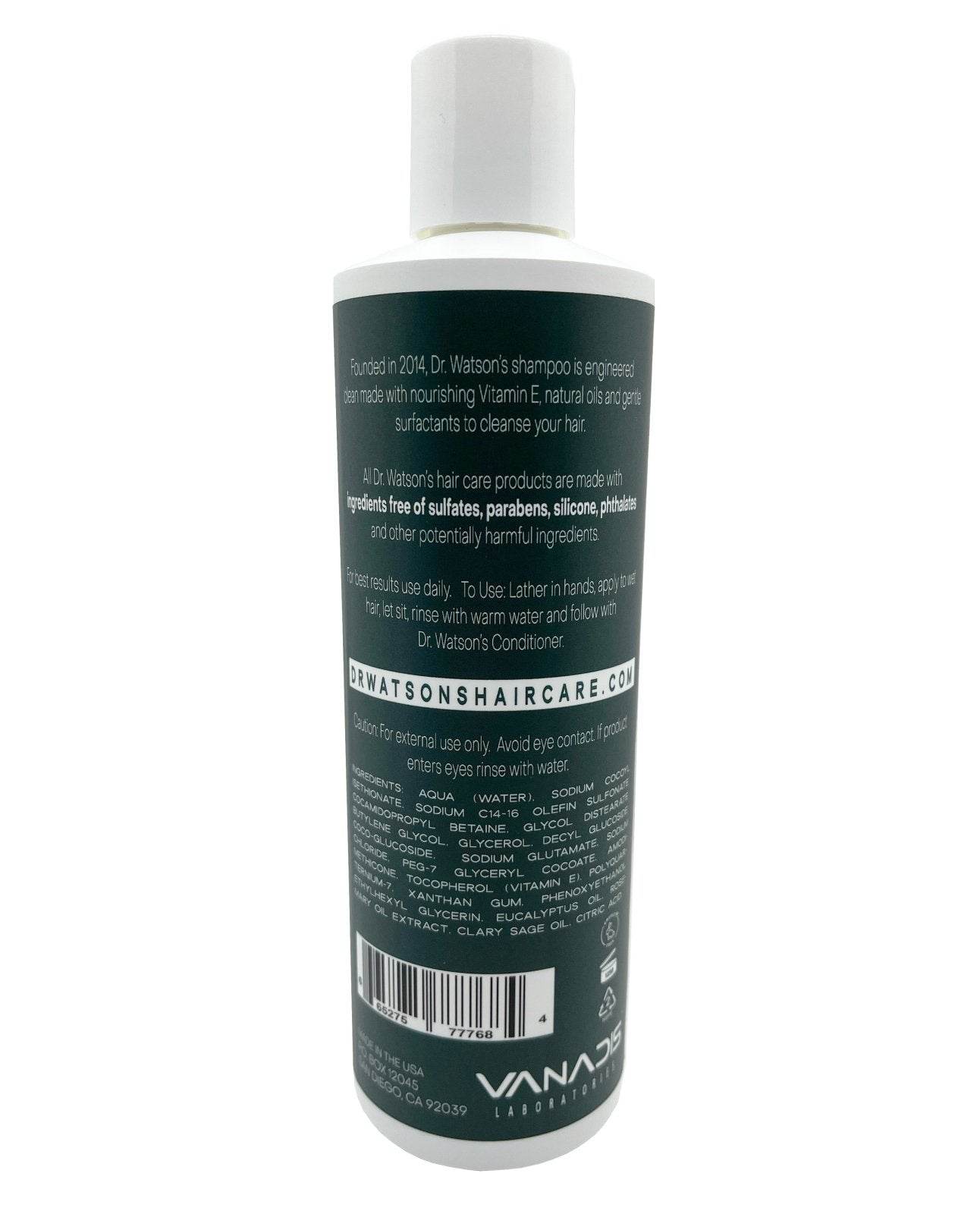 Dr. Watson's Hair Care | Shampoo | The Original | Sulfate Free | pH Balanced | 16 Oz - My American Goods