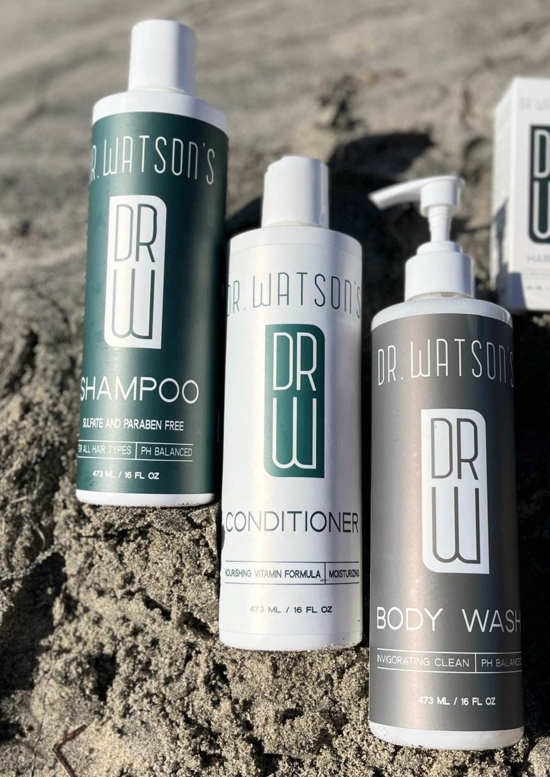 Dr. Watson's Hair Care | Trio of Shampoo & Conditioner & Body Wash | 16 Oz Each - My American Goods