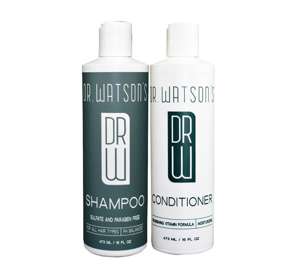 Dr. Watson's Hair Care | Trio of Shampoo & Conditioner & Body Wash | 16 Oz Each - My American Goods