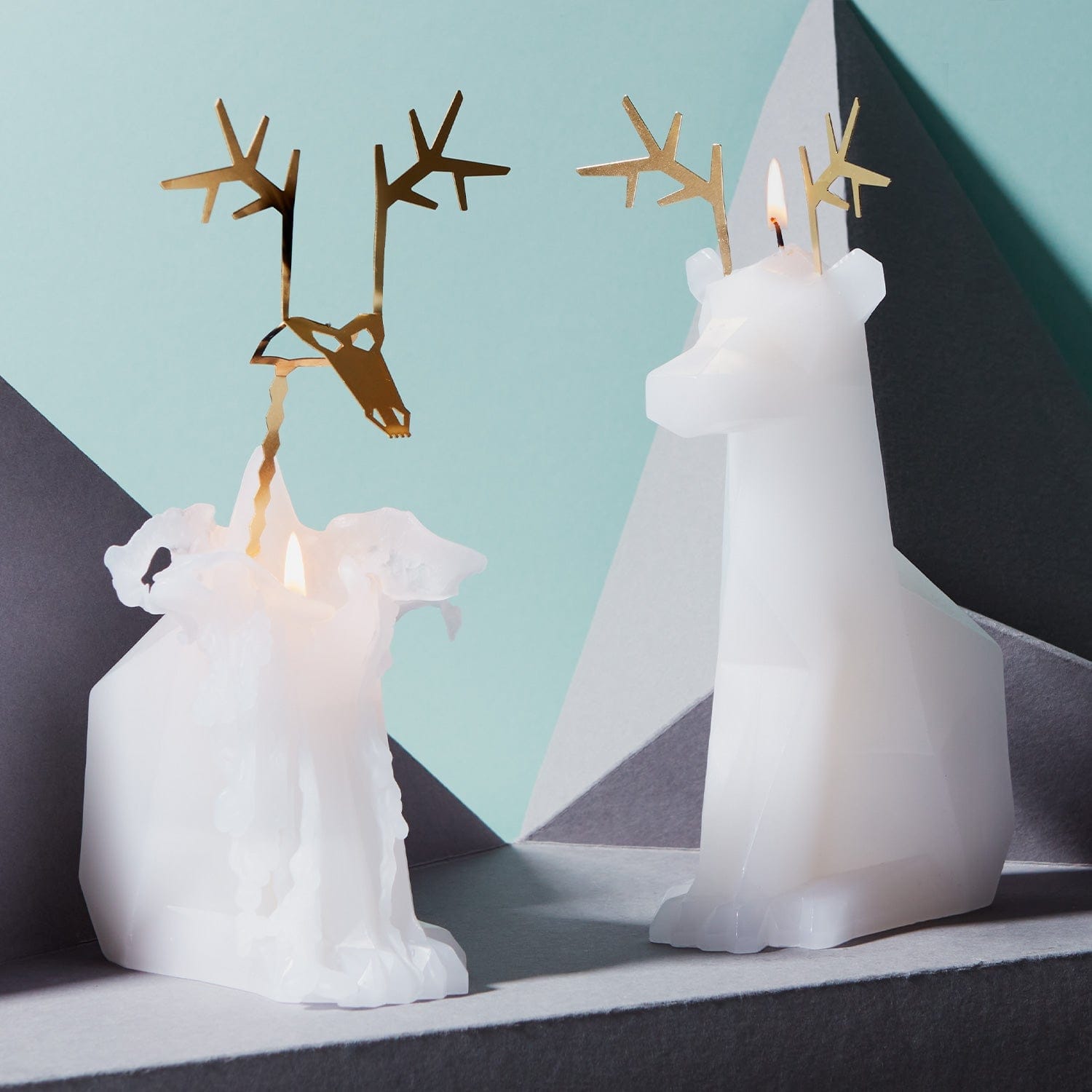 PyroPet Dyri Reindeer Candle - White - My American Goods