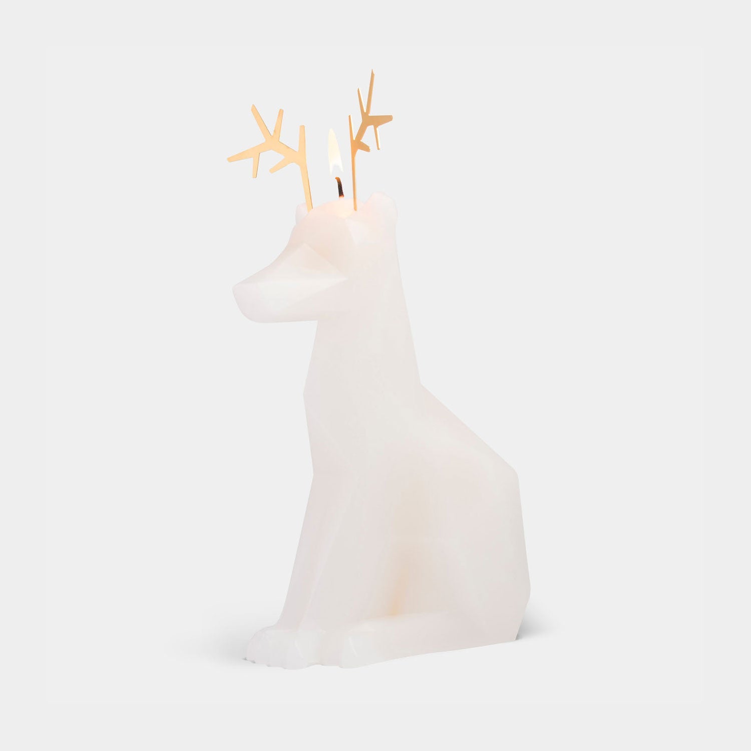 PyroPet Dyri Reindeer Candle - White - My American Goods