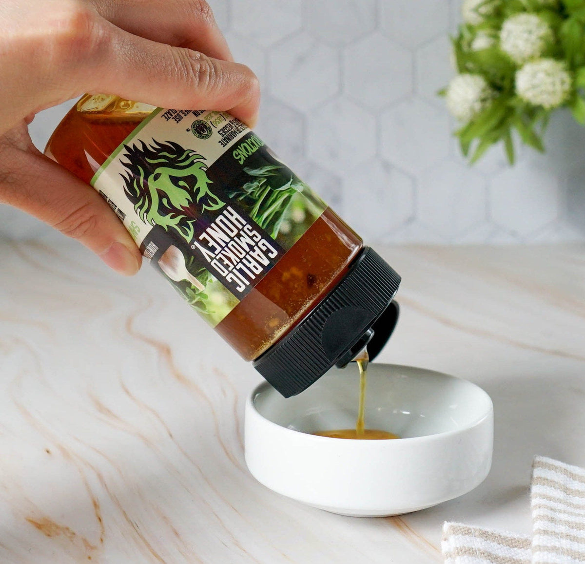 Honey Badgers Bee Farm Garlic Honey Smoked Garlic Honey
